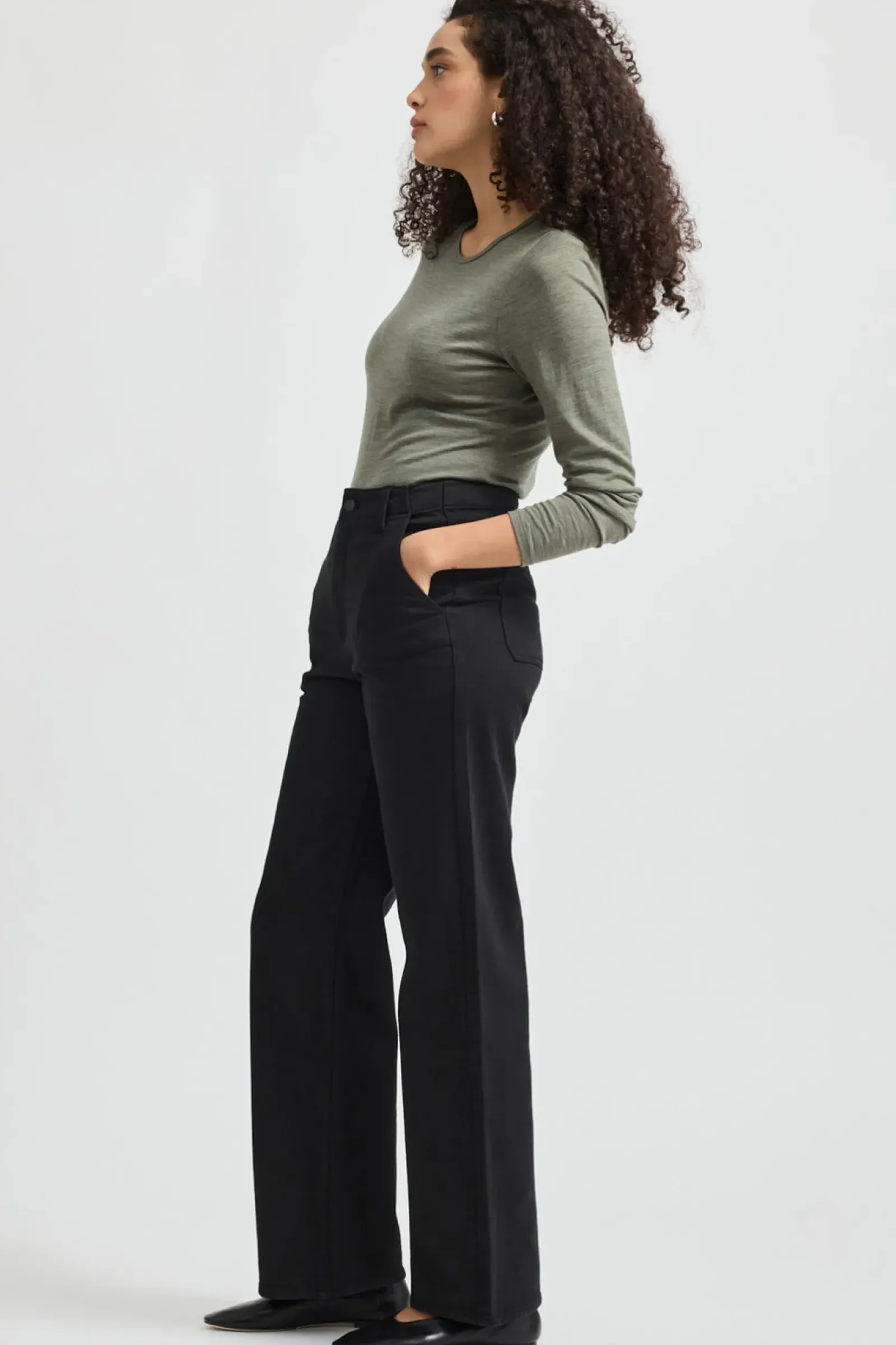 Toorallie Crew Merino Tee - Bay Leaf Discount