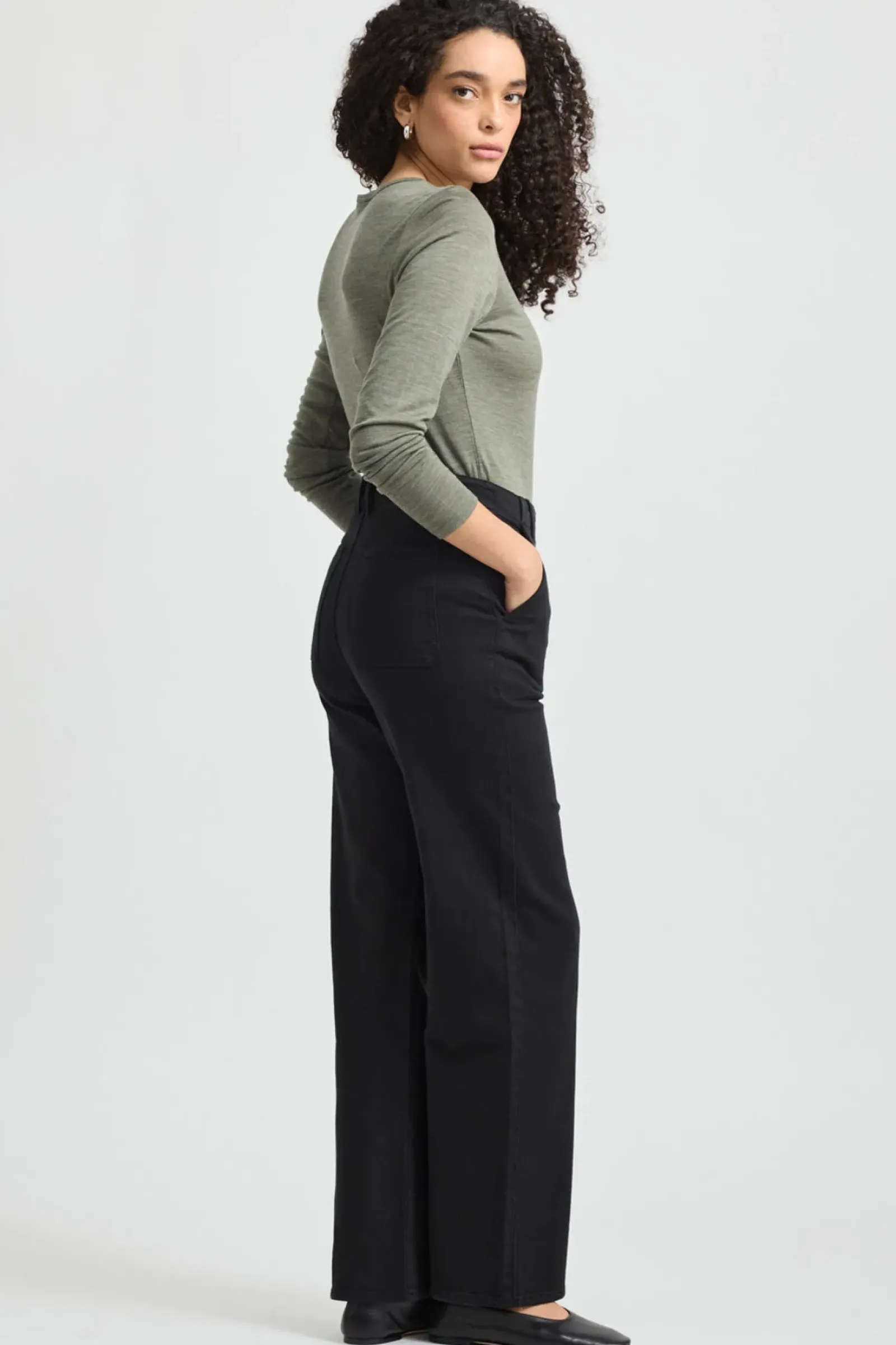 Toorallie Crew Merino Tee - Bay Leaf Discount