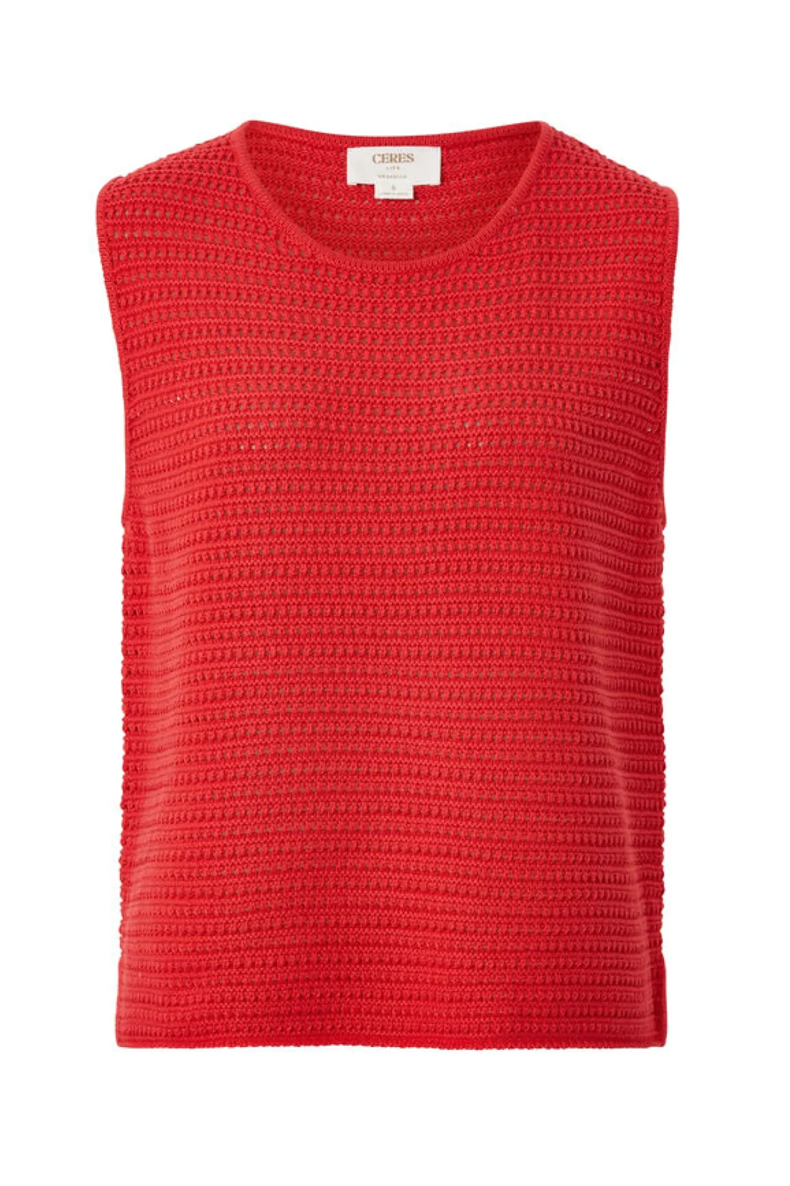 Ceres Life Mesh Knit Tank - Heritage Red Fashion