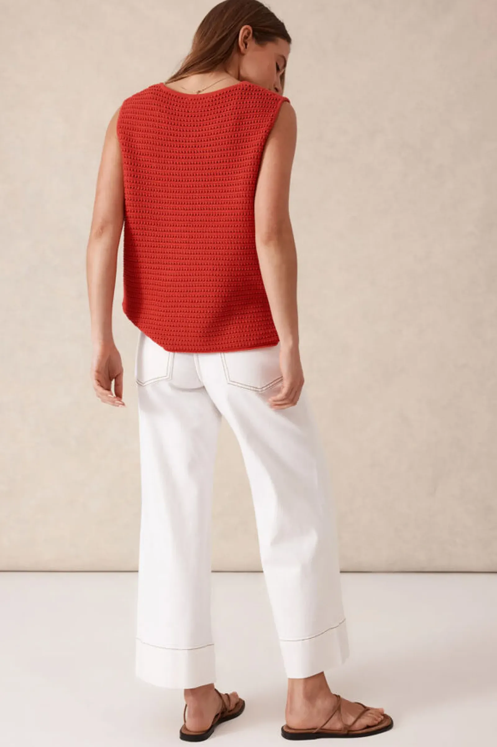 Ceres Life Wide Leg Crop Jean - Fresh Ecru Fashion