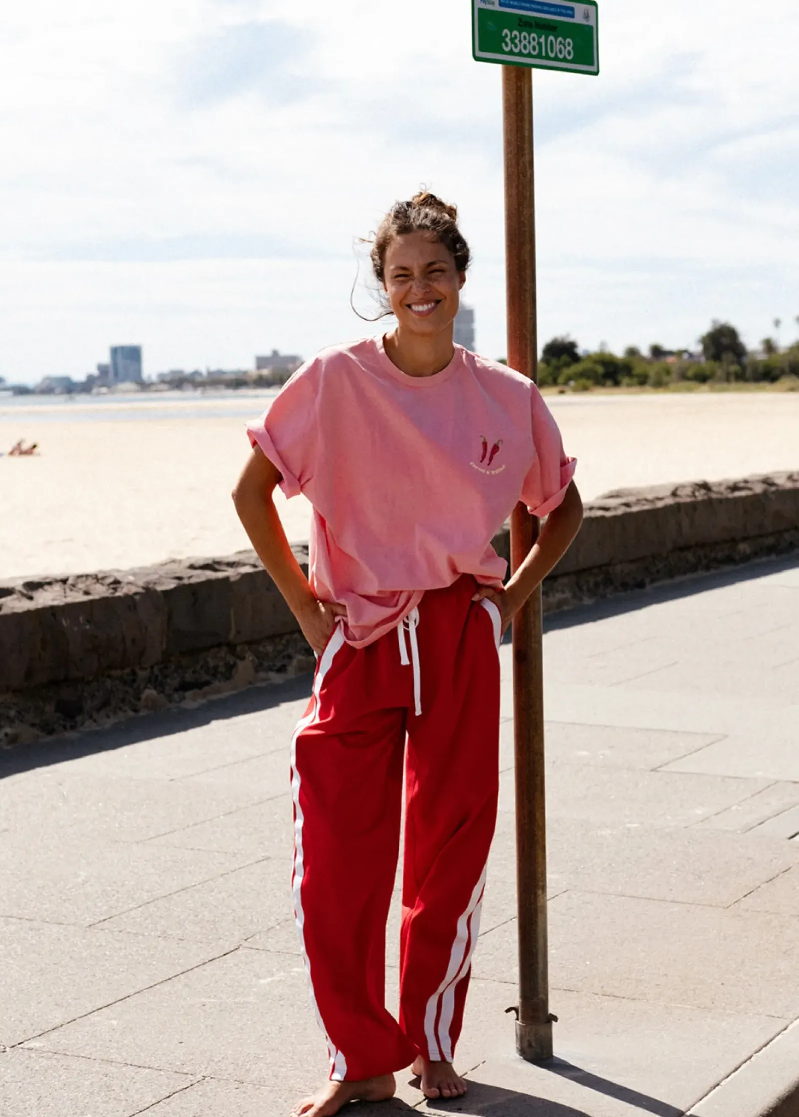 Cartel & Willow Cartel & Willow Hot Summer Tee - Pink/Hot Summer Print Sale