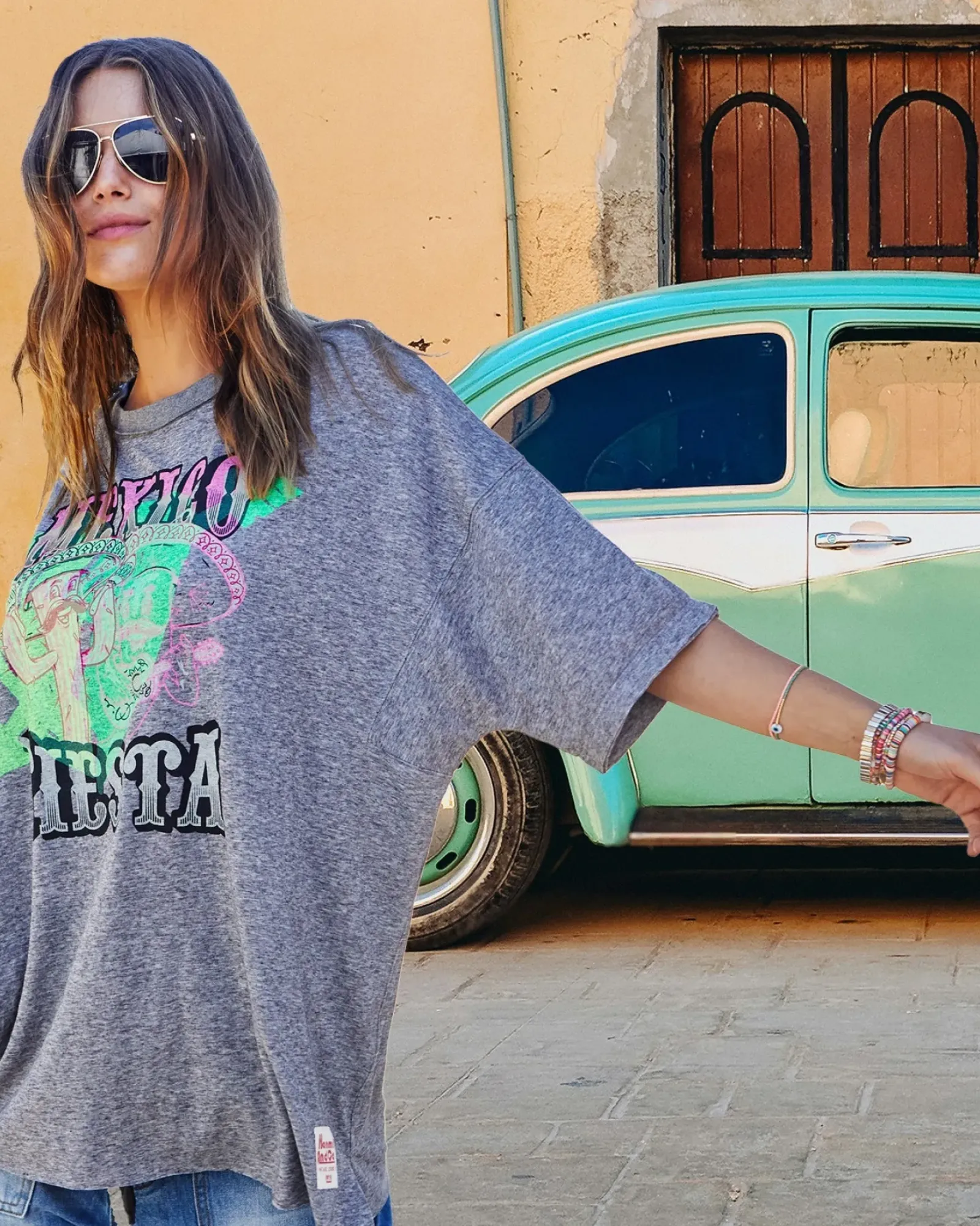 Hammill & Co Hammill & Co Vintage Fiesta Tee - Grey Hot