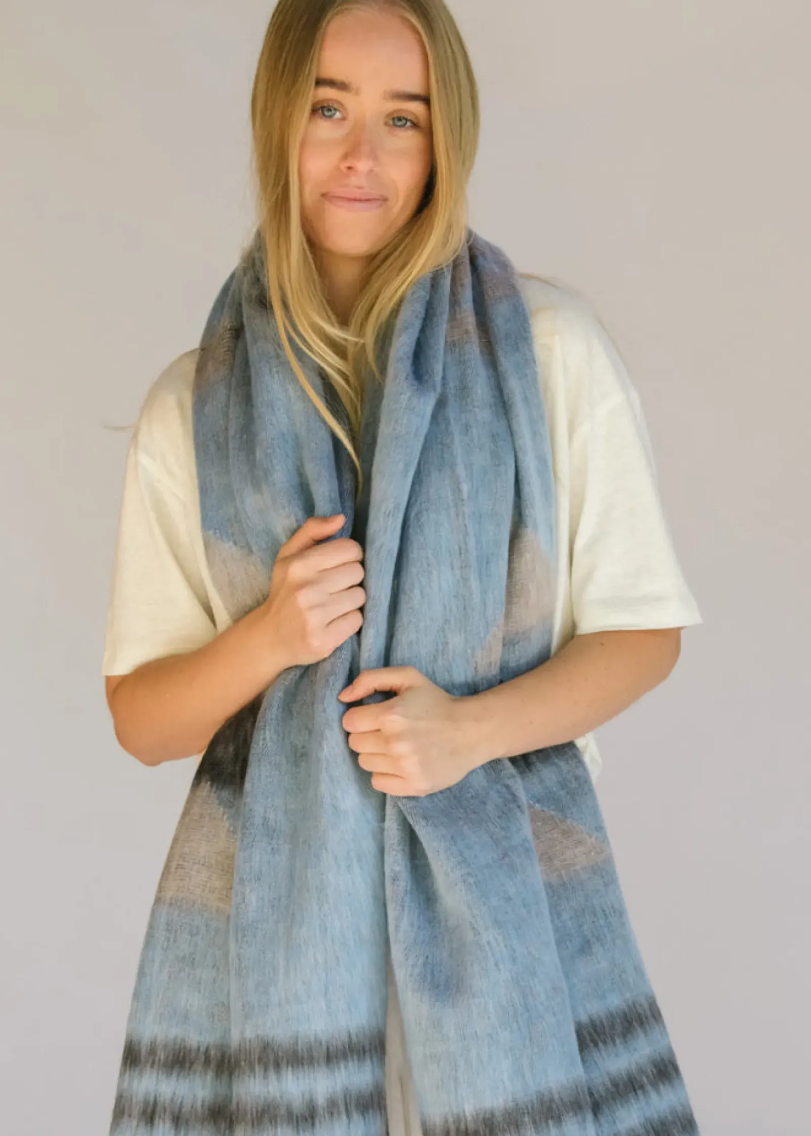 Hobo & Hatch Hobo & Hatch Scarf- Aztec Denim Discount