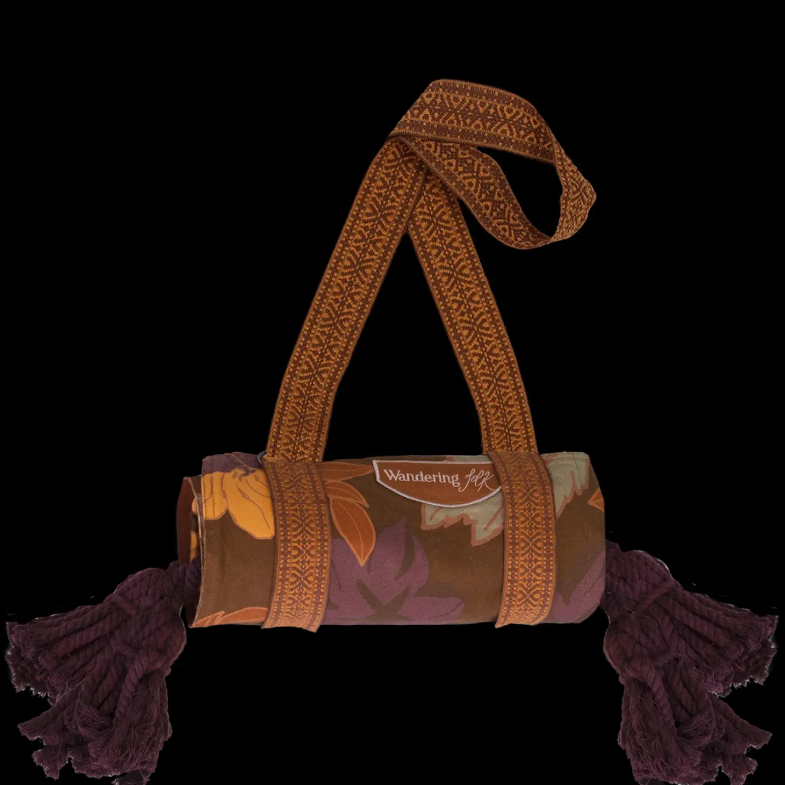 Wandering Folk Picnic Rug - Plum Hot