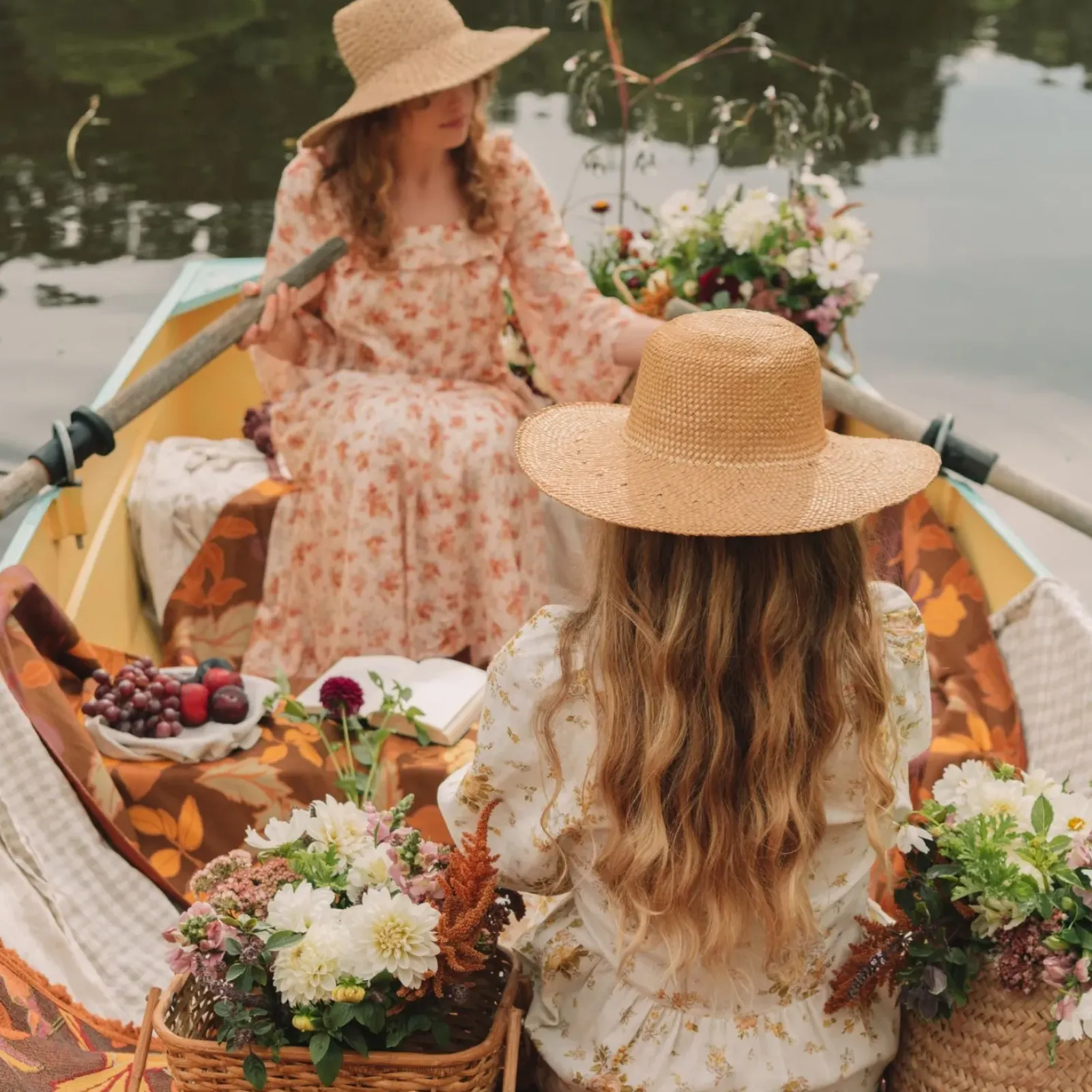 Wandering Folk Picnic Rug - Plum Hot