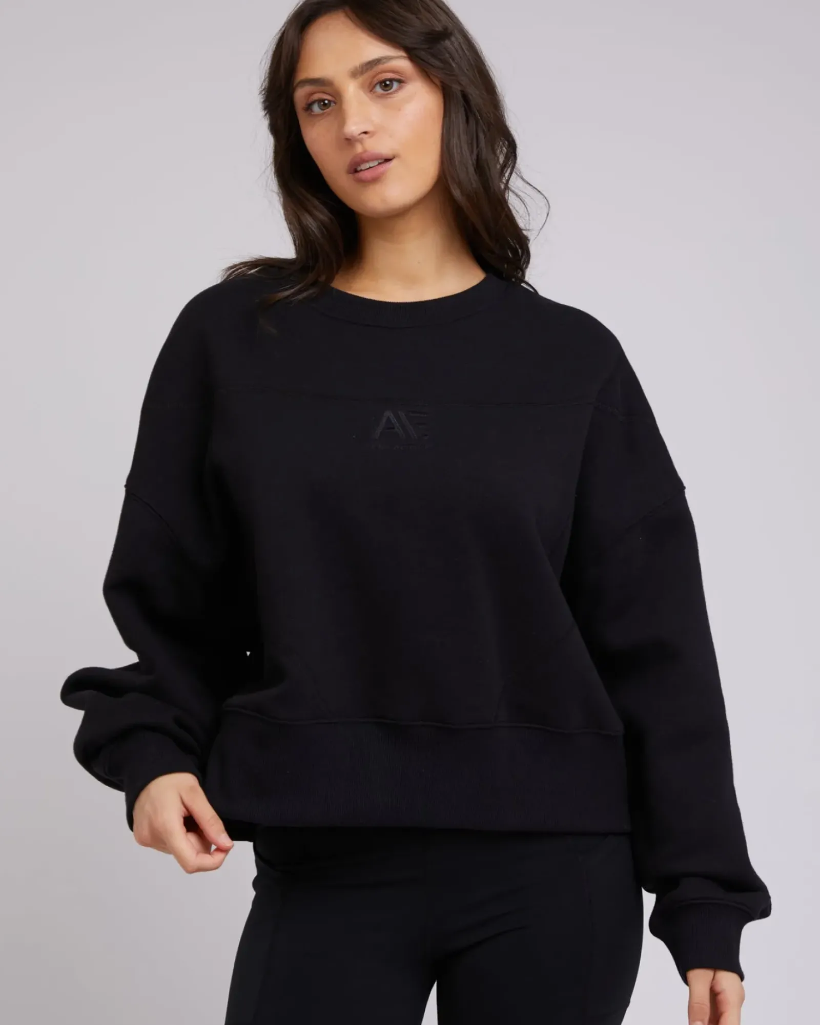 All About Eve Active Tonal Sweater - Black Best