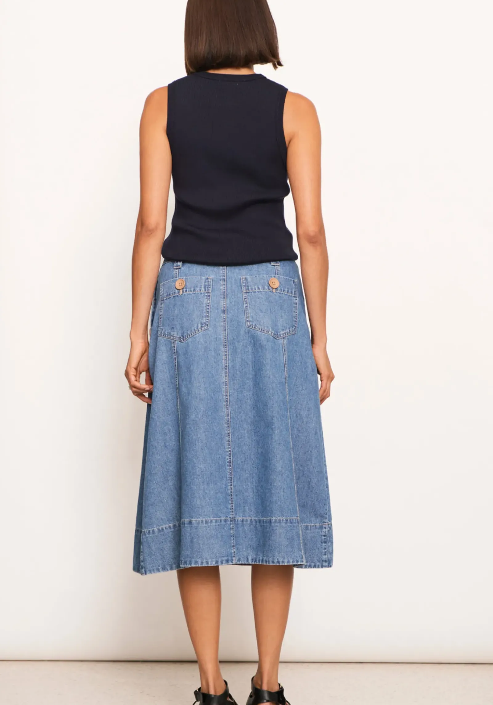 Pol Raydel Denim Skirt- Light Wash Sale