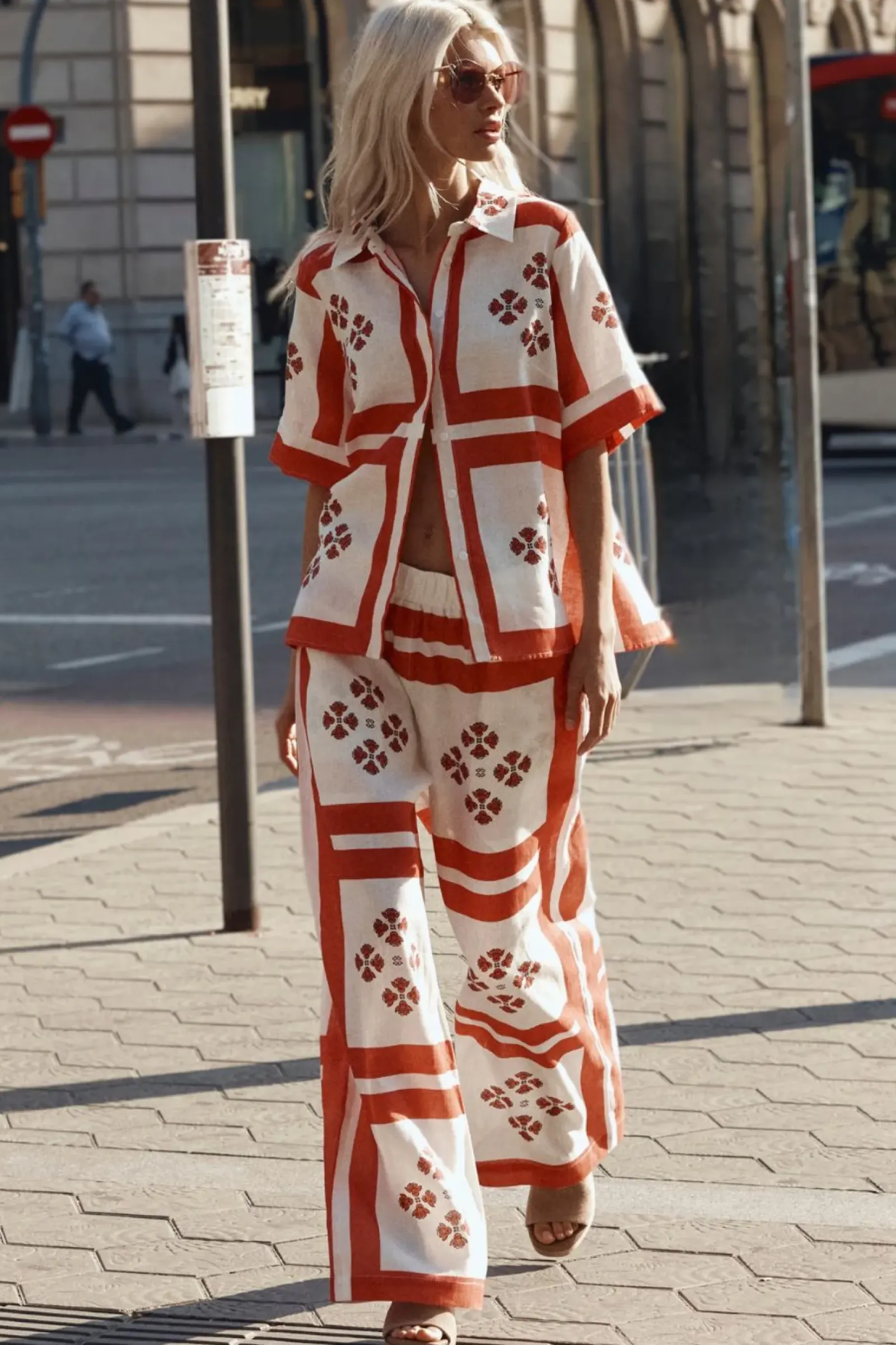 Zoe Kratzmann Pixel Top - Tamarillo Scarf Outlet