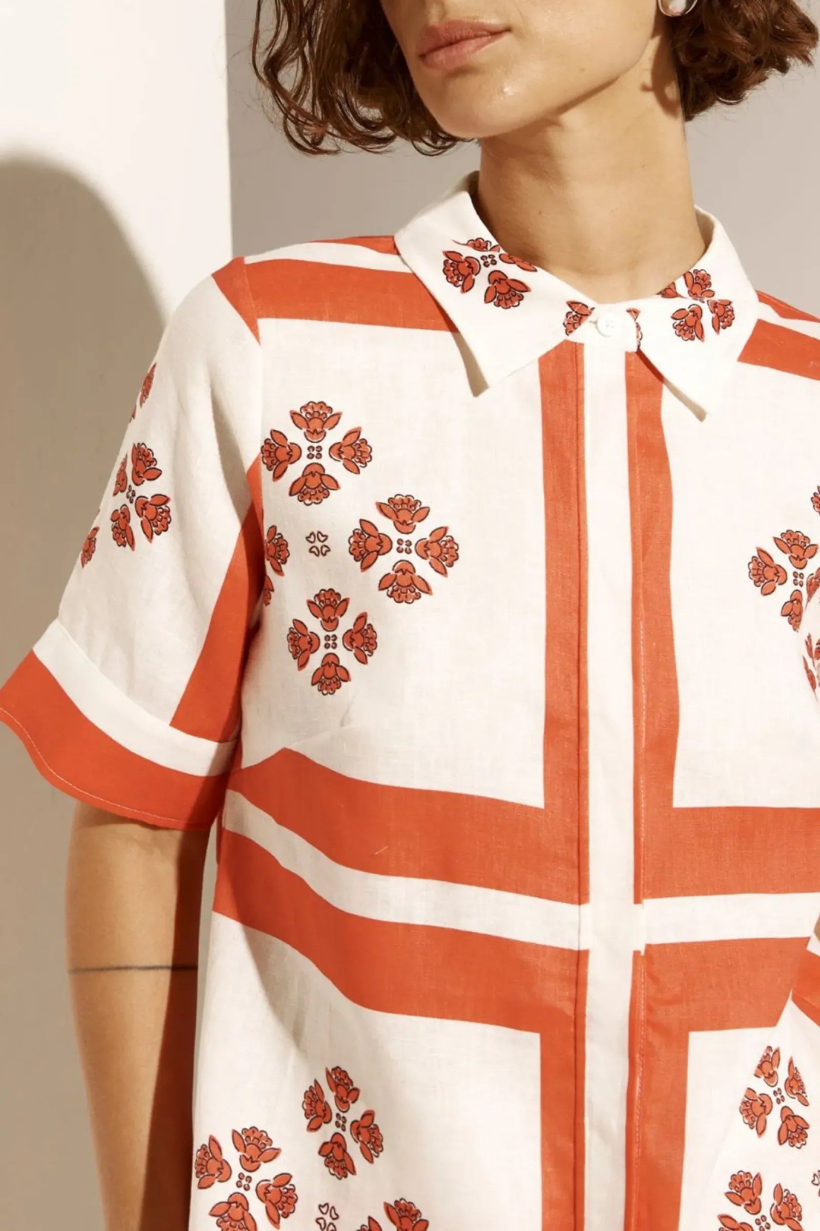 Zoe Kratzmann Pixel Top - Tamarillo Scarf Outlet