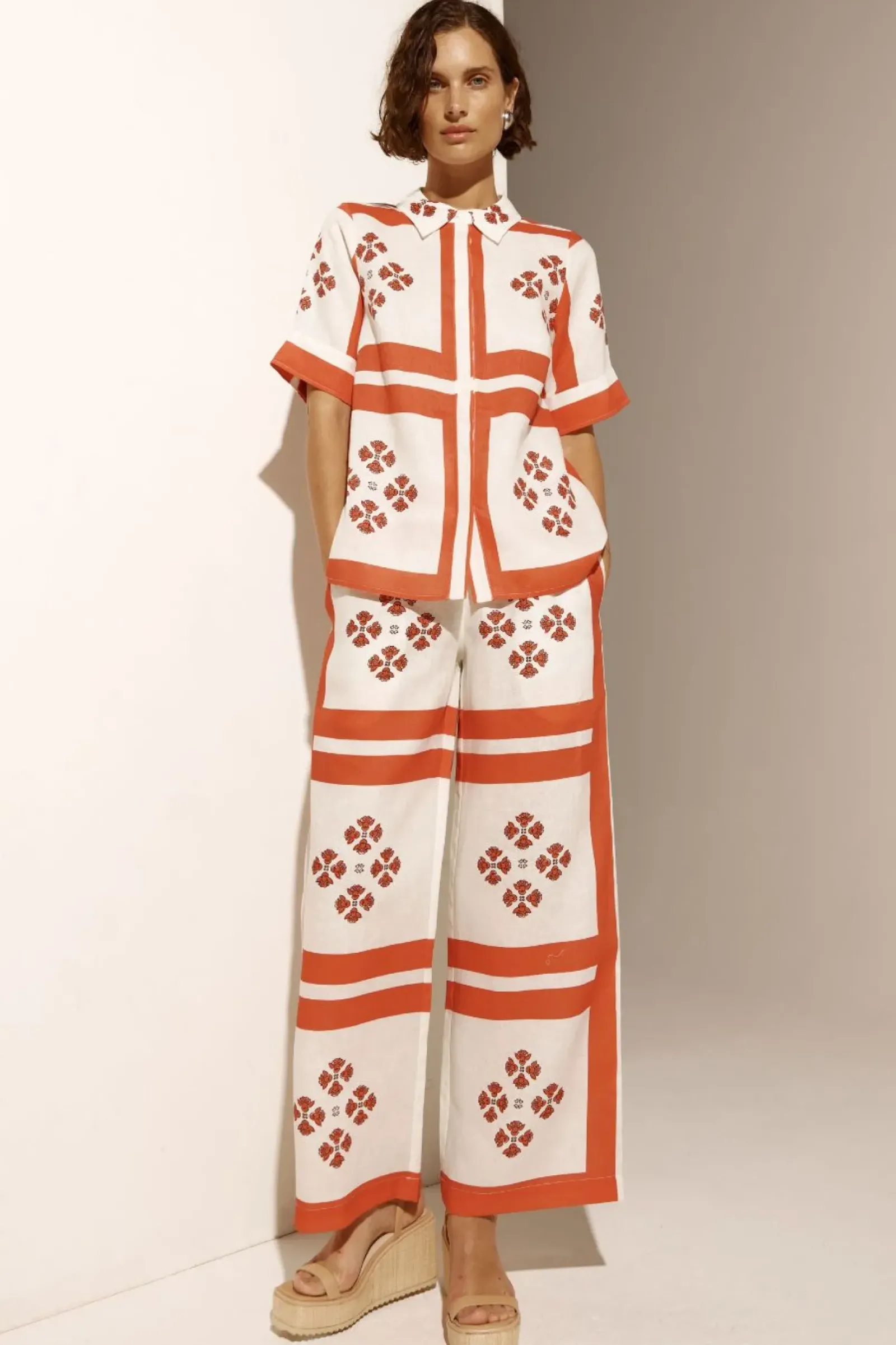 Zoe Kratzmann Pixel Top - Tamarillo Scarf Outlet