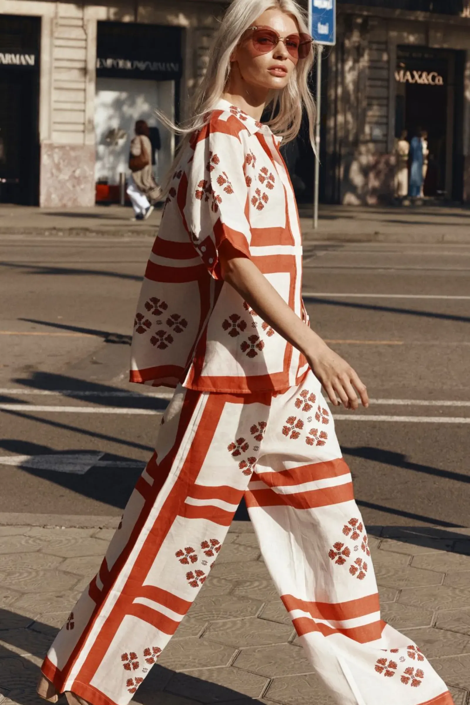 Zoe Kratzmann Pixel Top - Tamarillo Scarf Outlet