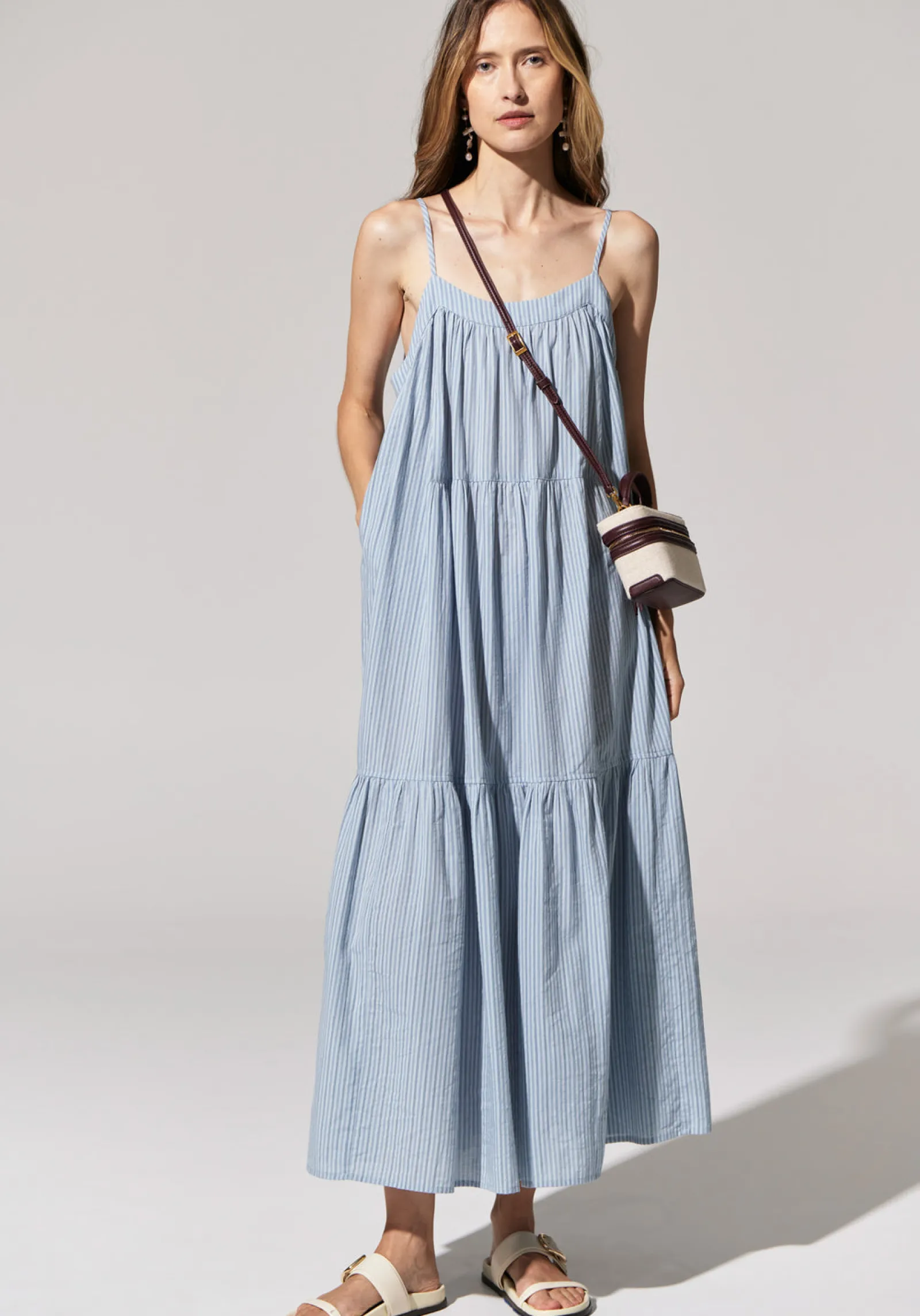 Pol Acacia Sundress - Blue Online