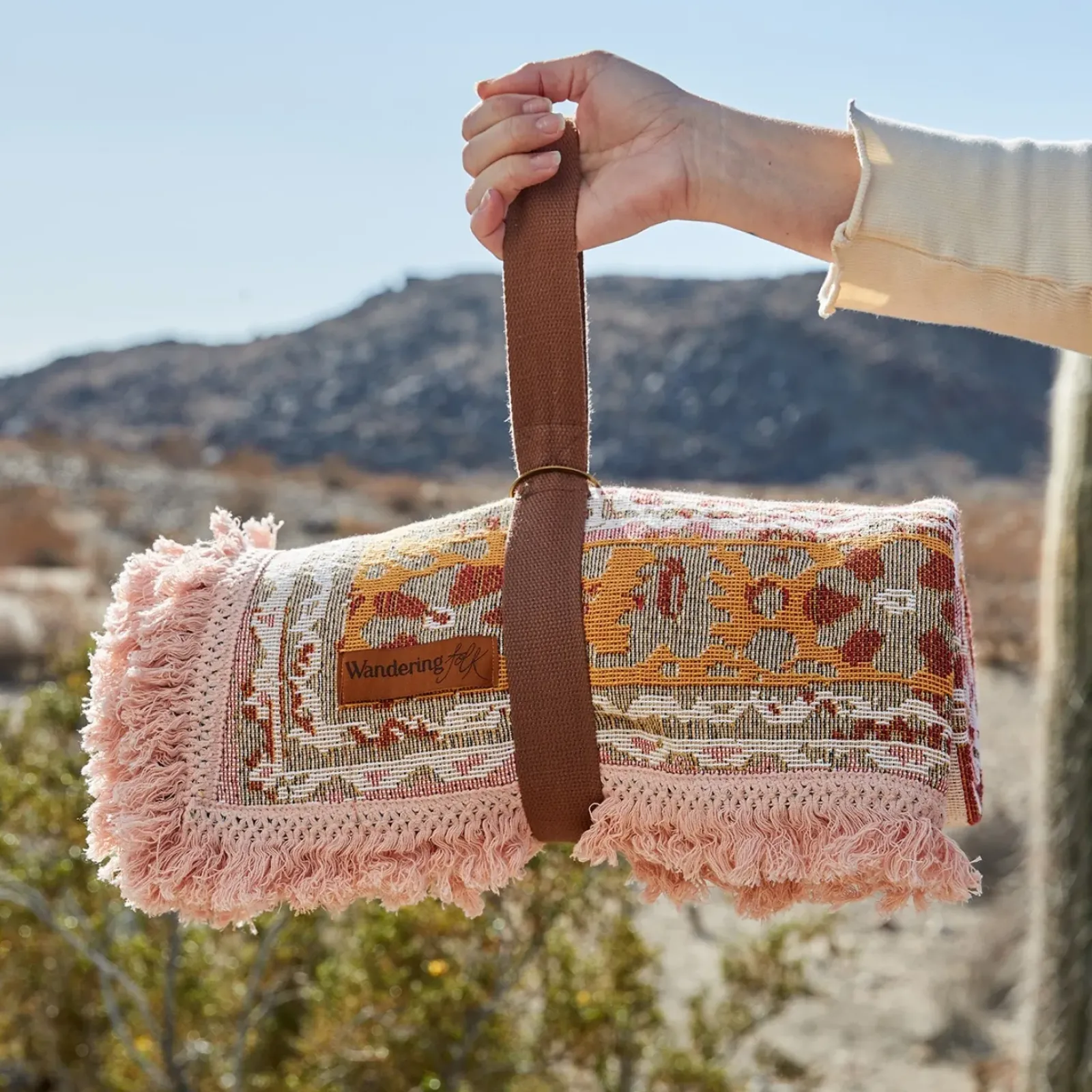 Wandering Folk Desert Throw - Pink Sands Discount