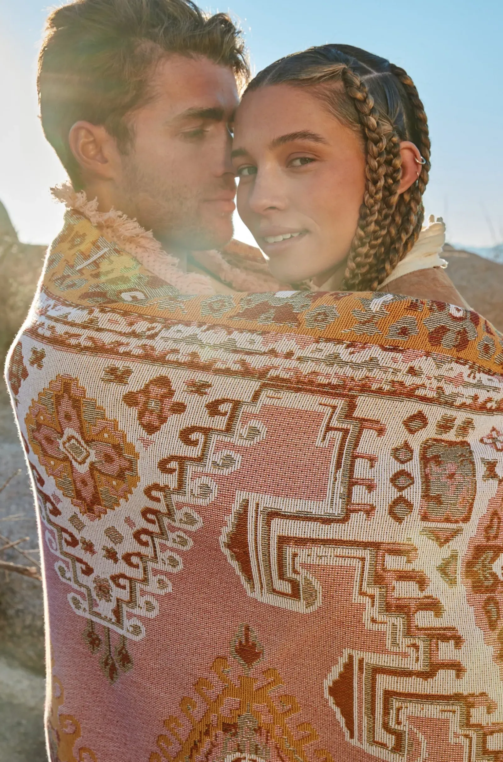 Wandering Folk Desert Throw - Pink Sands Discount