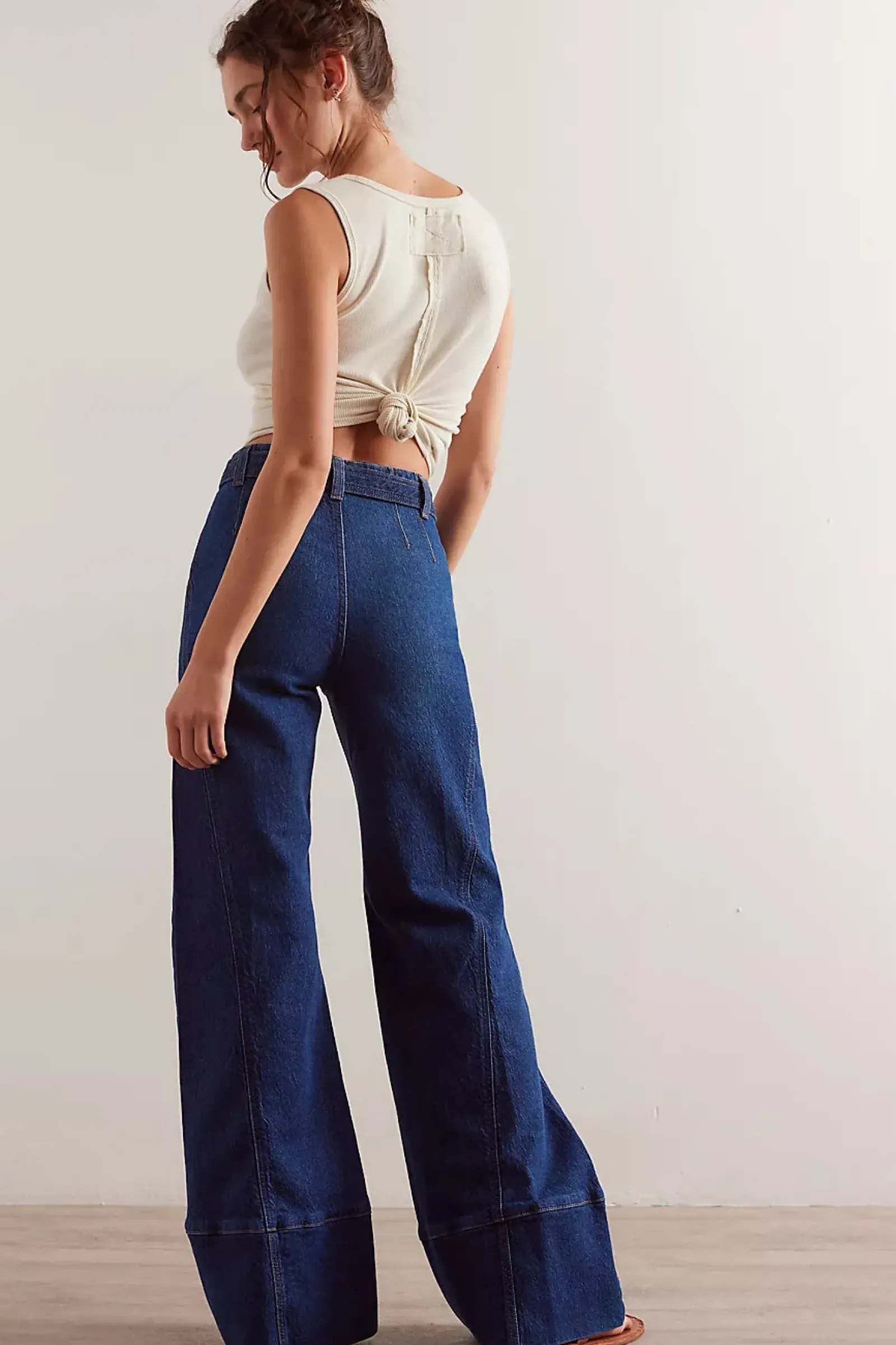 Free People Ryla A Line Jean - Dreamscape Blue Online