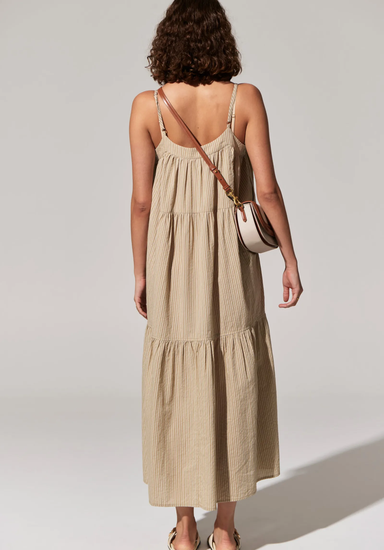 Pol Acacia Sundress - Light Khaki Sale