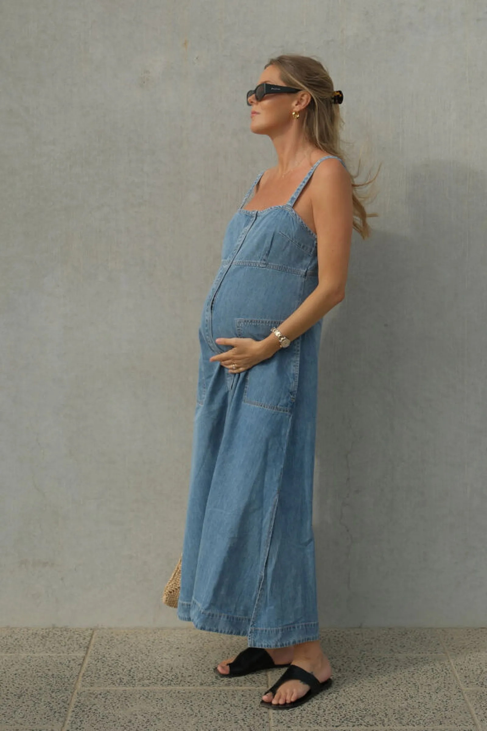 Ceres Life Denim Beach Dress - Worn Blue New