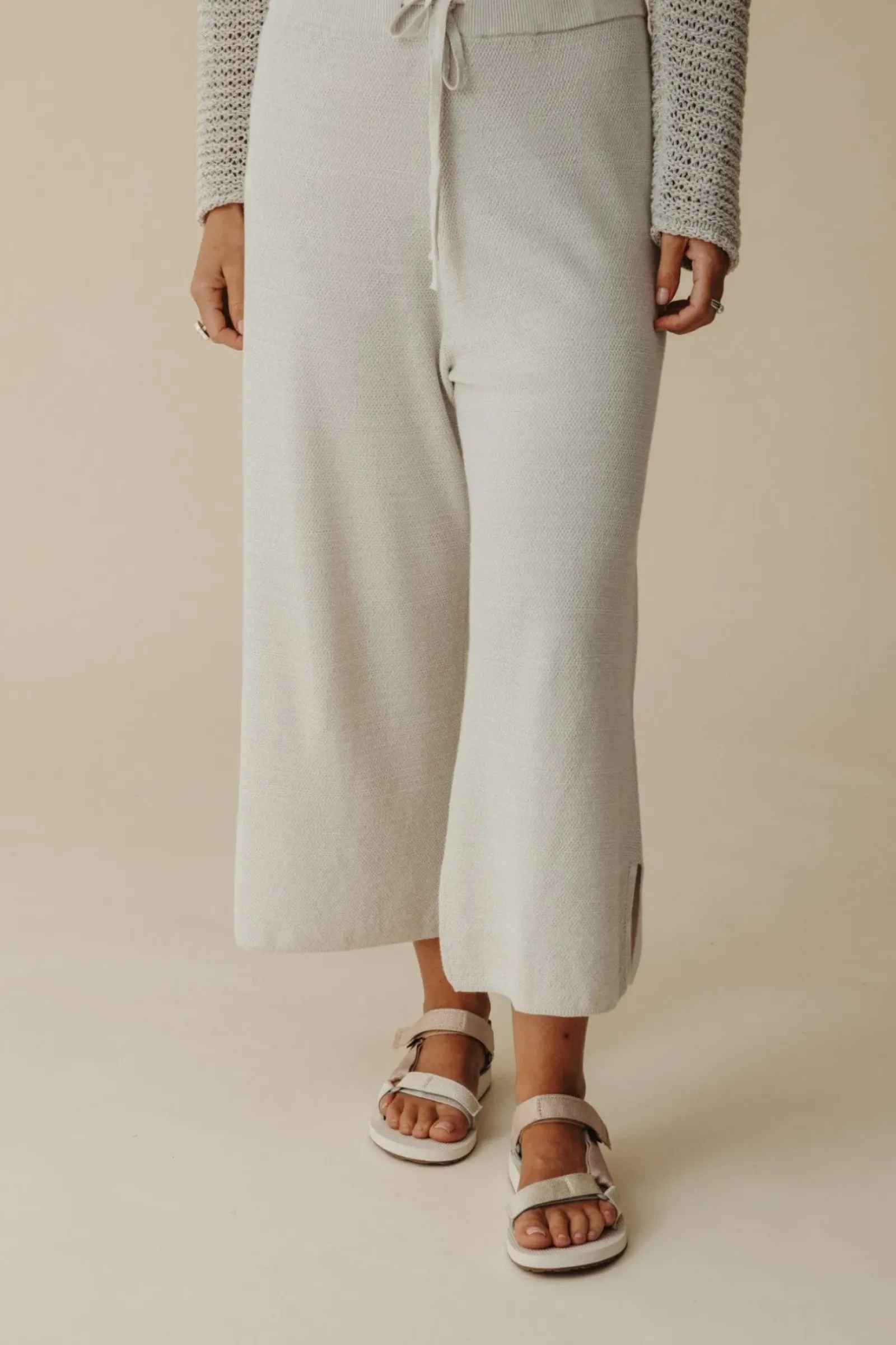 Talamaya Retreat Cotton Twist Pant - Silver & Salt Clearance