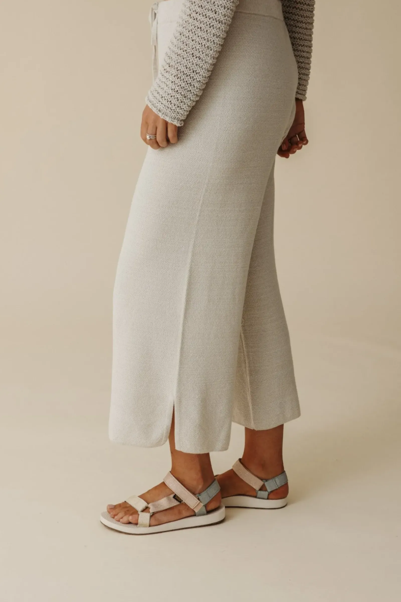 Talamaya Retreat Cotton Twist Pant - Silver & Salt Clearance