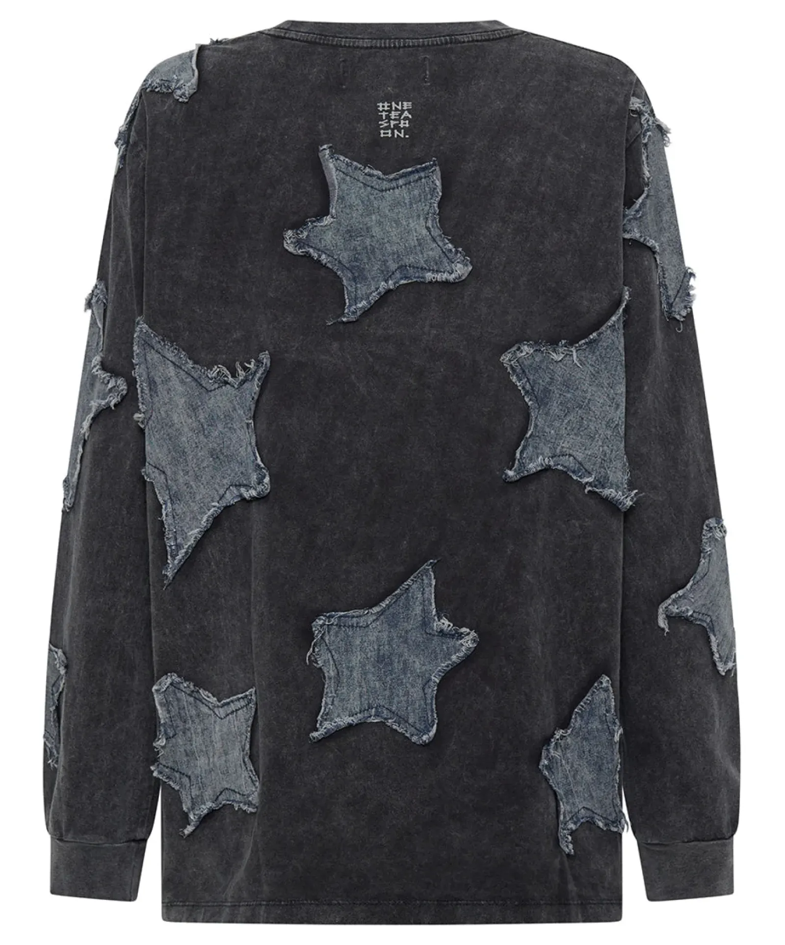 One Teaspoon Denim Star Boyfriend Longsleeve Tee - Black Acid Discount