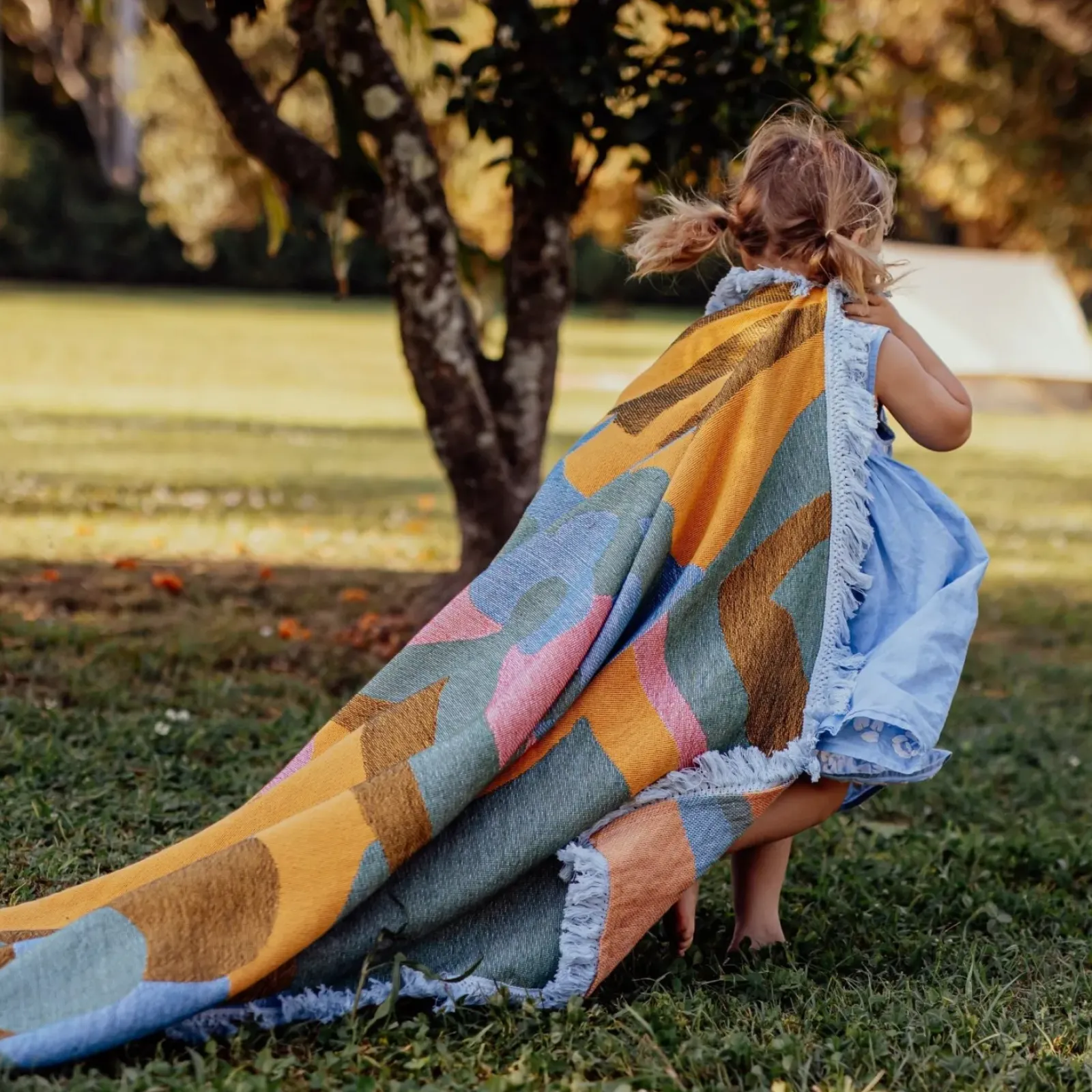 Wandering Folk Woven Throw - Kaleid Sugar Best