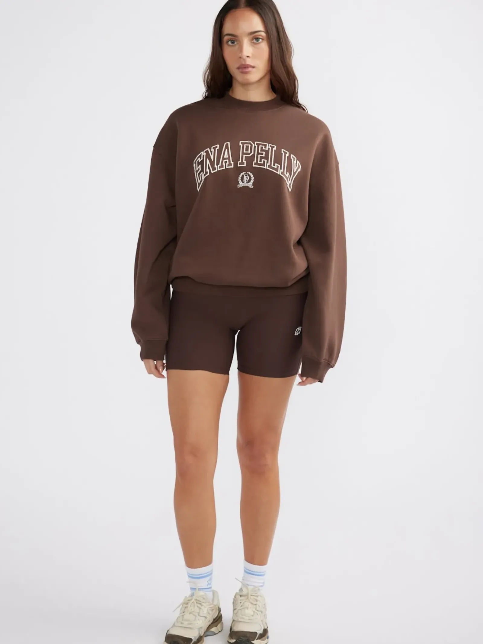 Ena Pelly Classic Collegiate Sweatshirt - Mocha Online