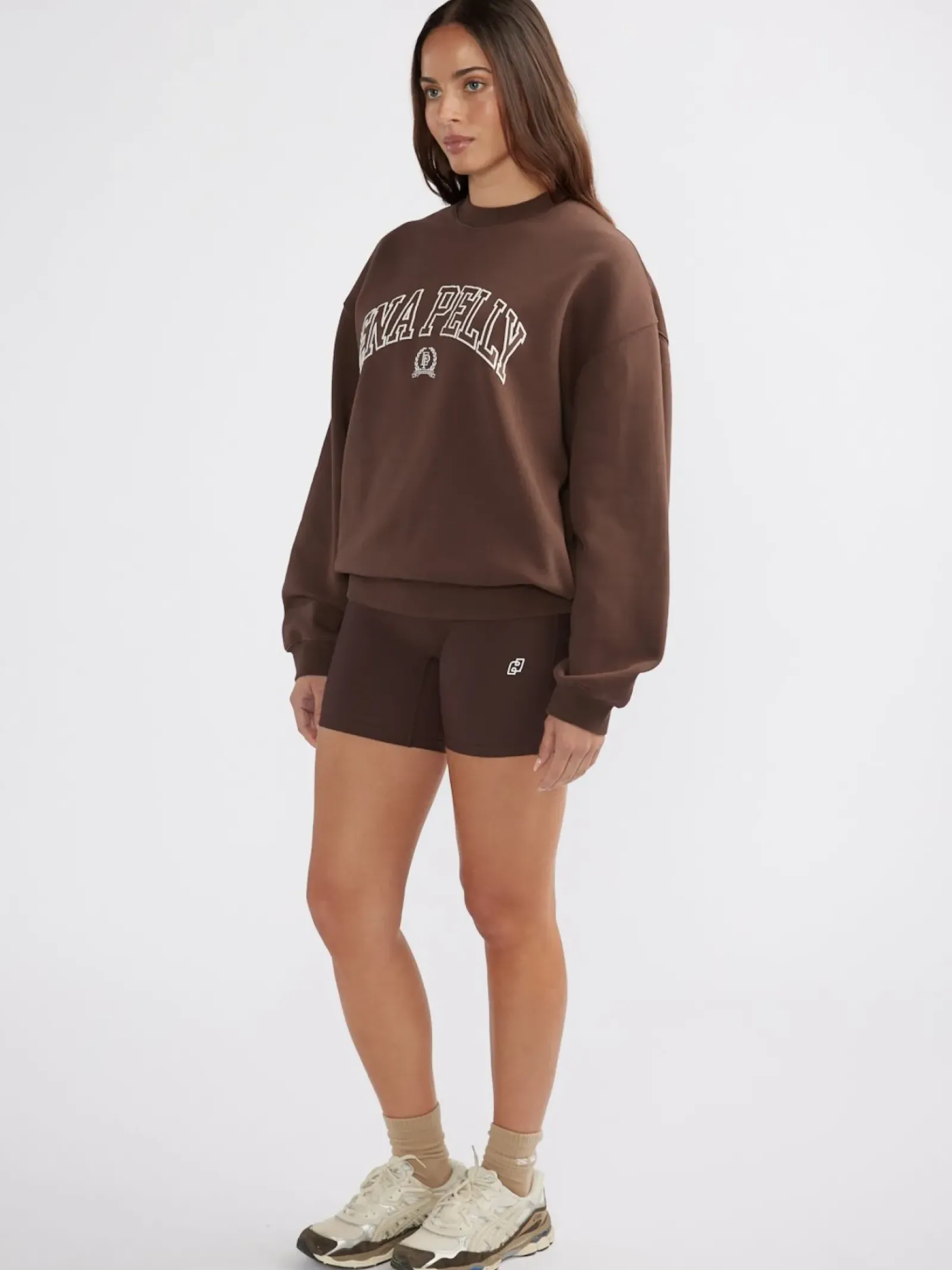Ena Pelly Classic Collegiate Sweatshirt - Mocha Online