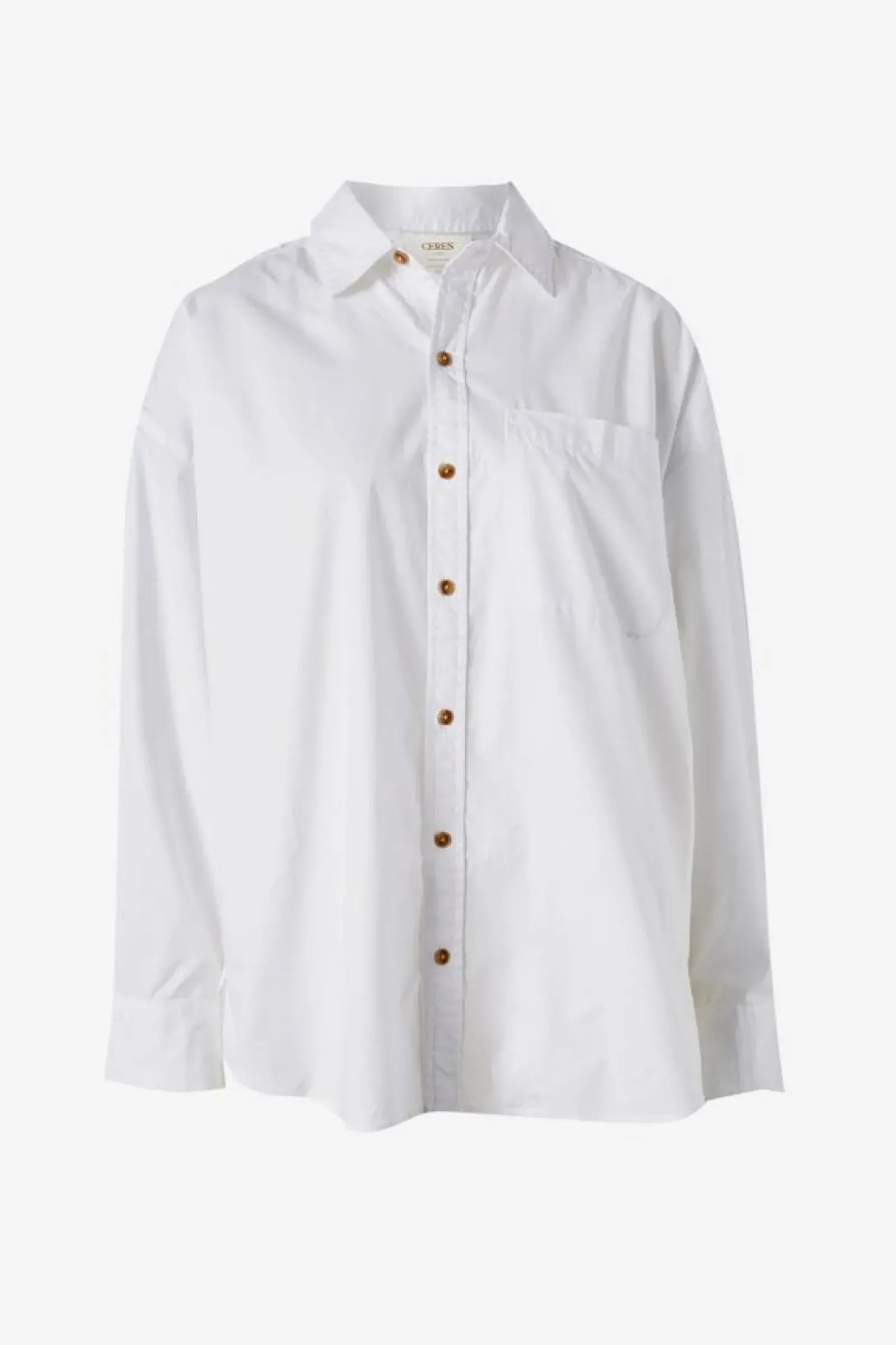 Ceres Life Oversized Poplin Shirt - White Online