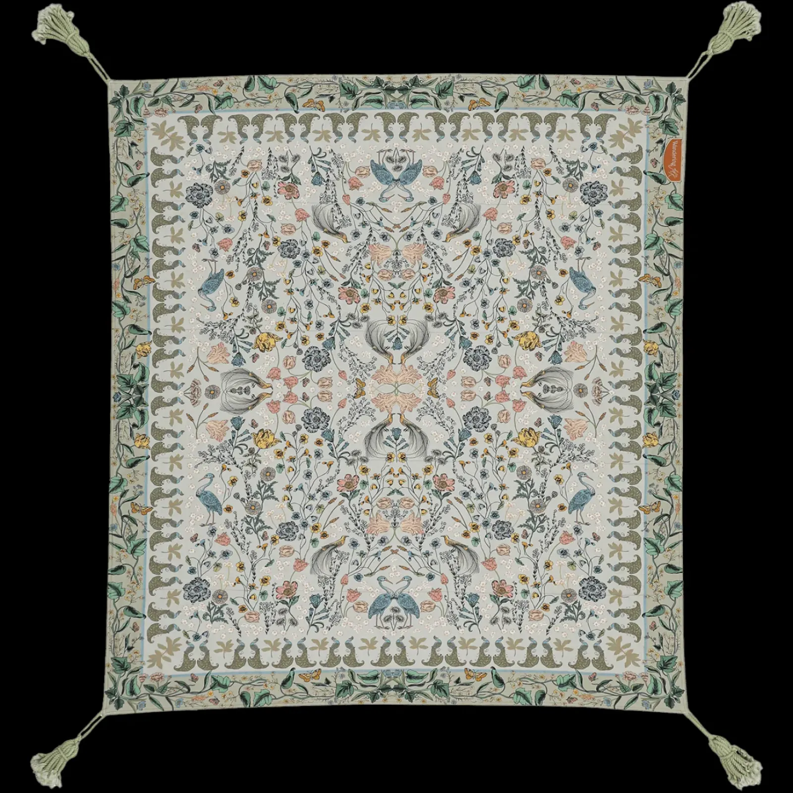 Wandering Folk Picnic Rug - Wonderland Sage Online