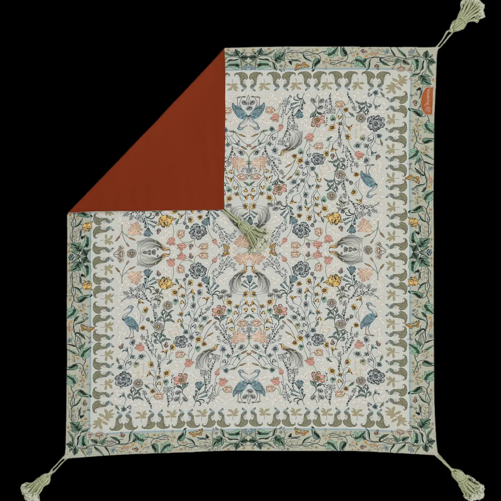 Wandering Folk Picnic Rug - Wonderland Sage Online