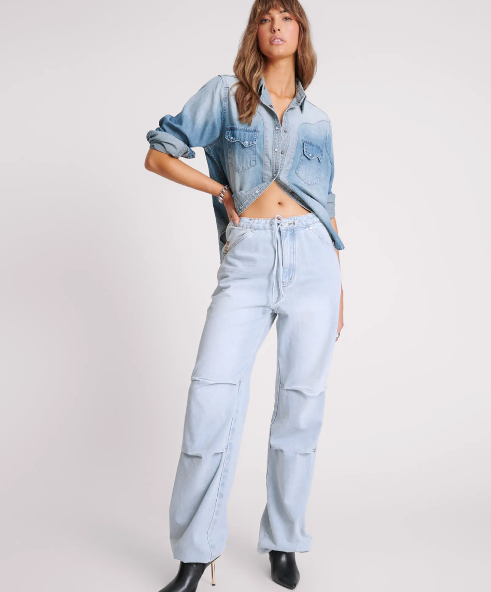 One Teaspoon Blue Latte Marley Relaxed Denim Jeans Fashion
