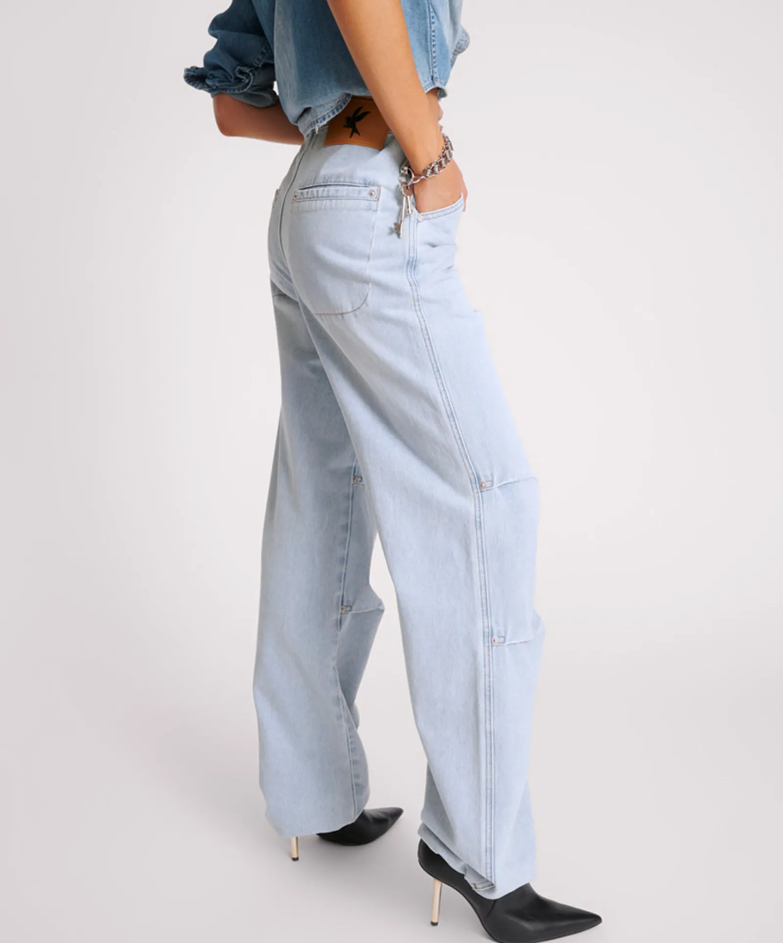 One Teaspoon Blue Latte Marley Relaxed Denim Jeans Fashion