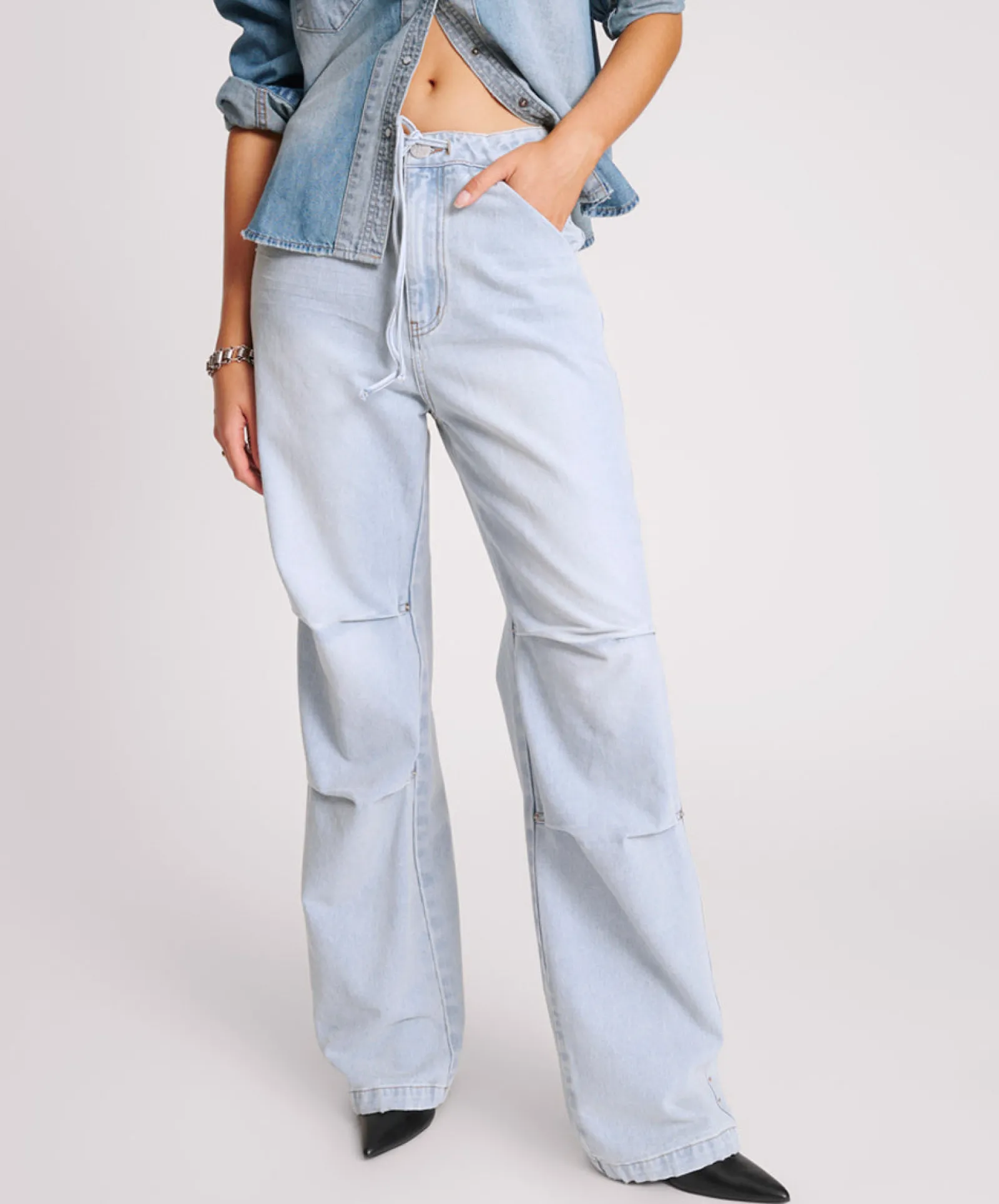 One Teaspoon Blue Latte Marley Relaxed Denim Jeans Fashion