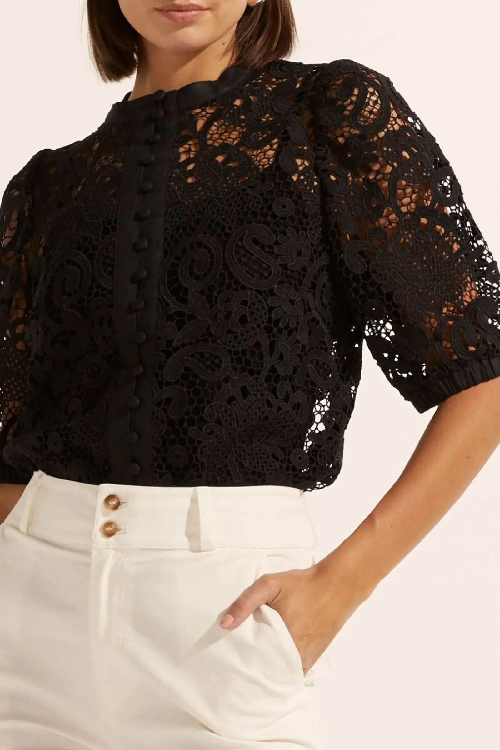 Zoe Kratzmann Parade Lace Top - Black Best