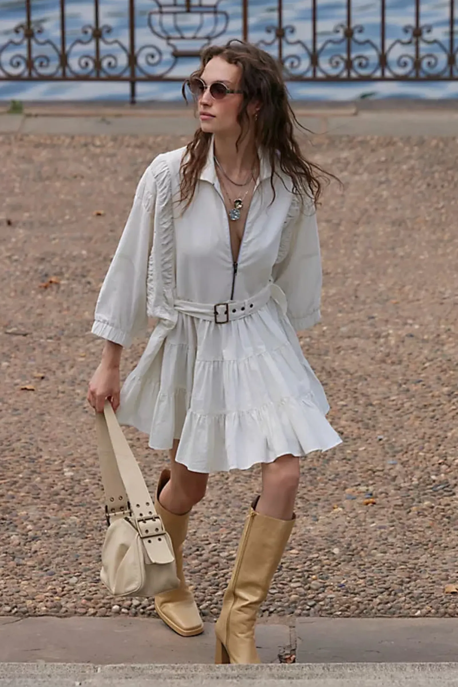 Free People Hampton Mini - Ivory Discount