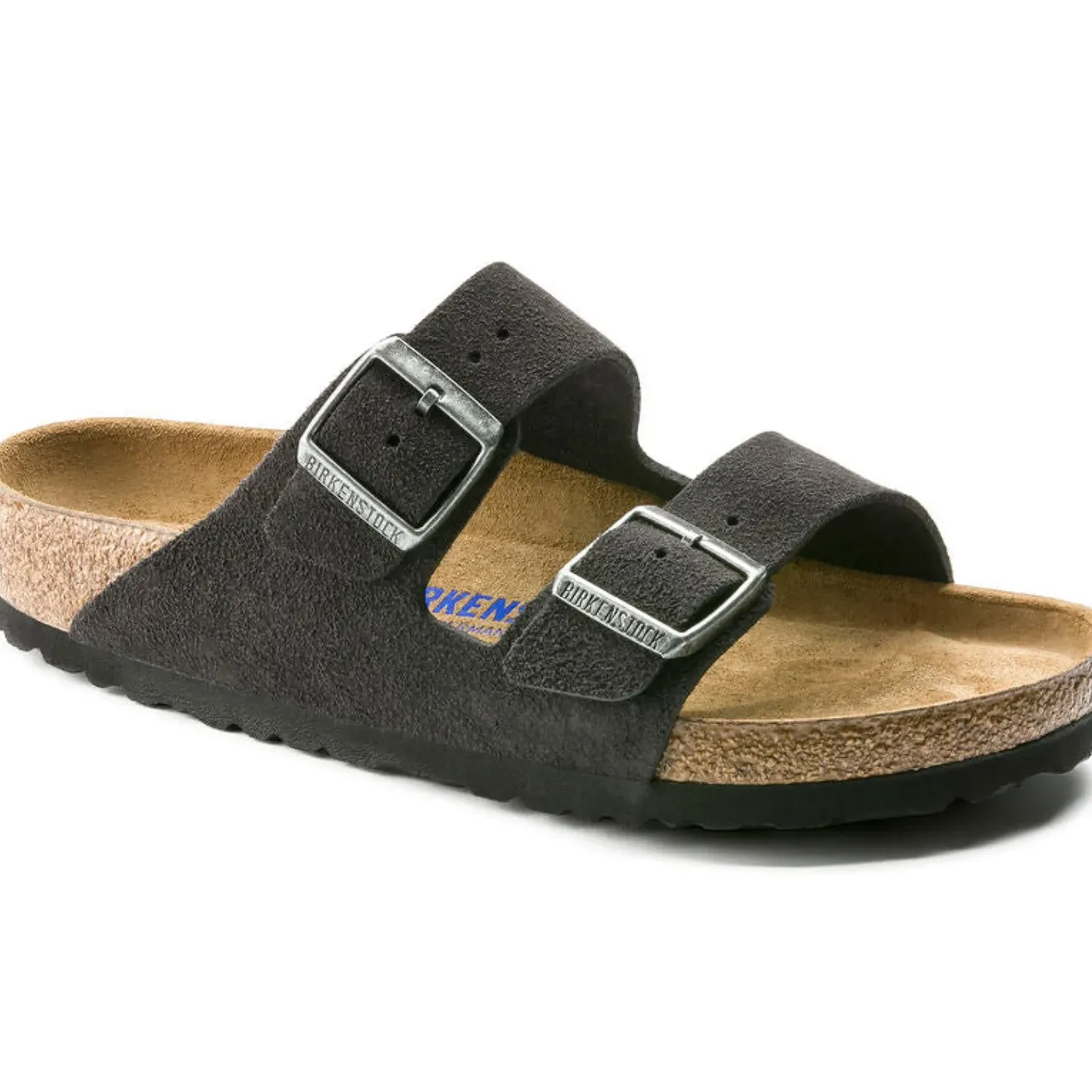 Birkenstock Arizona Velvet Grey Suede Leather - Narrow Clearance