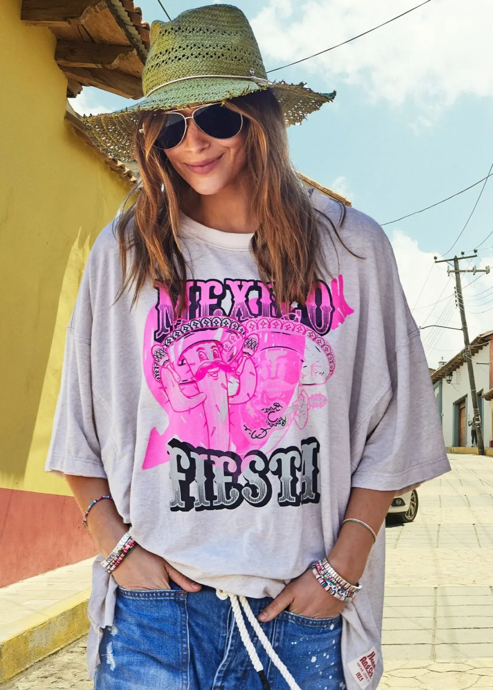 Hammill & Co Hammill & Co Vintage Fiesta Tee - Natural Online