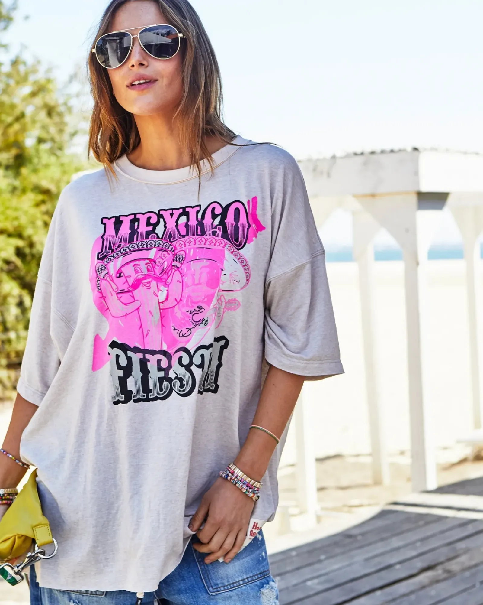 Hammill & Co Hammill & Co Vintage Fiesta Tee - Natural Online