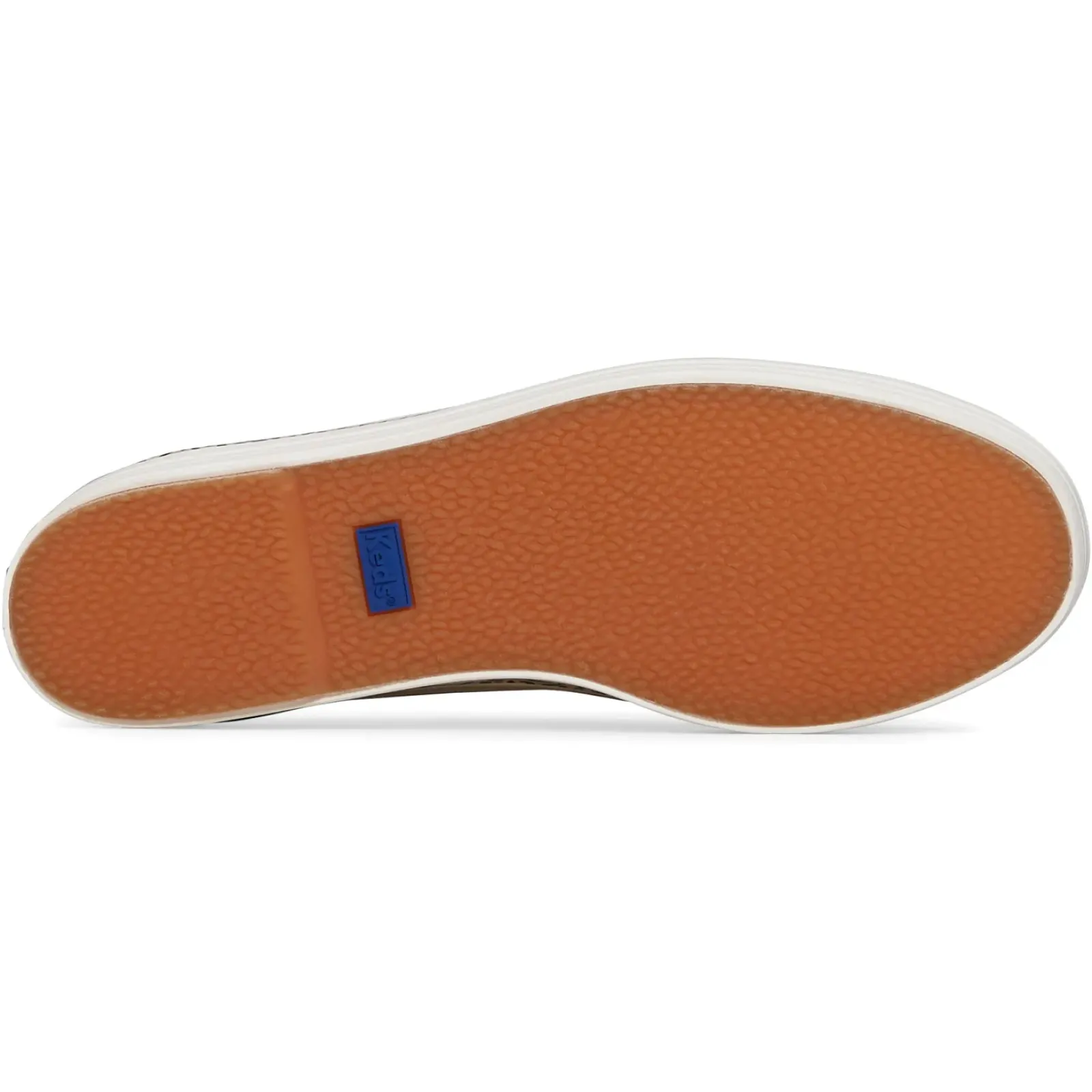 Keds Triple Up Leather Leopard Stripe - White/Tan Hot