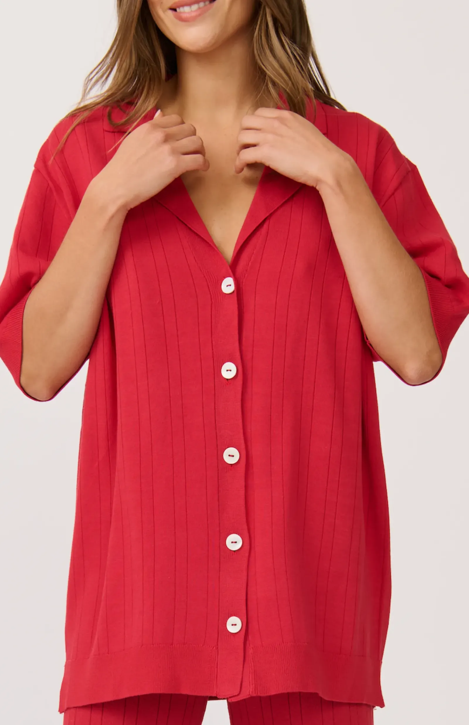 Cartel & Willow Cartel & Willow Lara Knit Top - Cherry Outlet