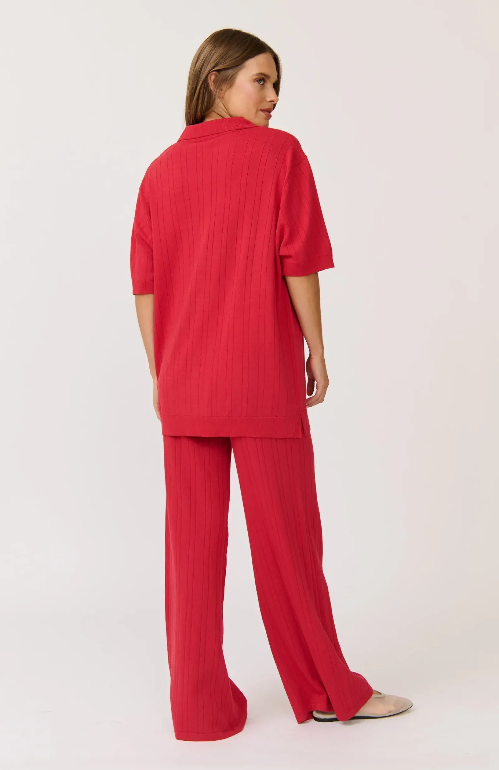 Cartel & Willow Cartel & Willow Lara Knit Top - Cherry Outlet