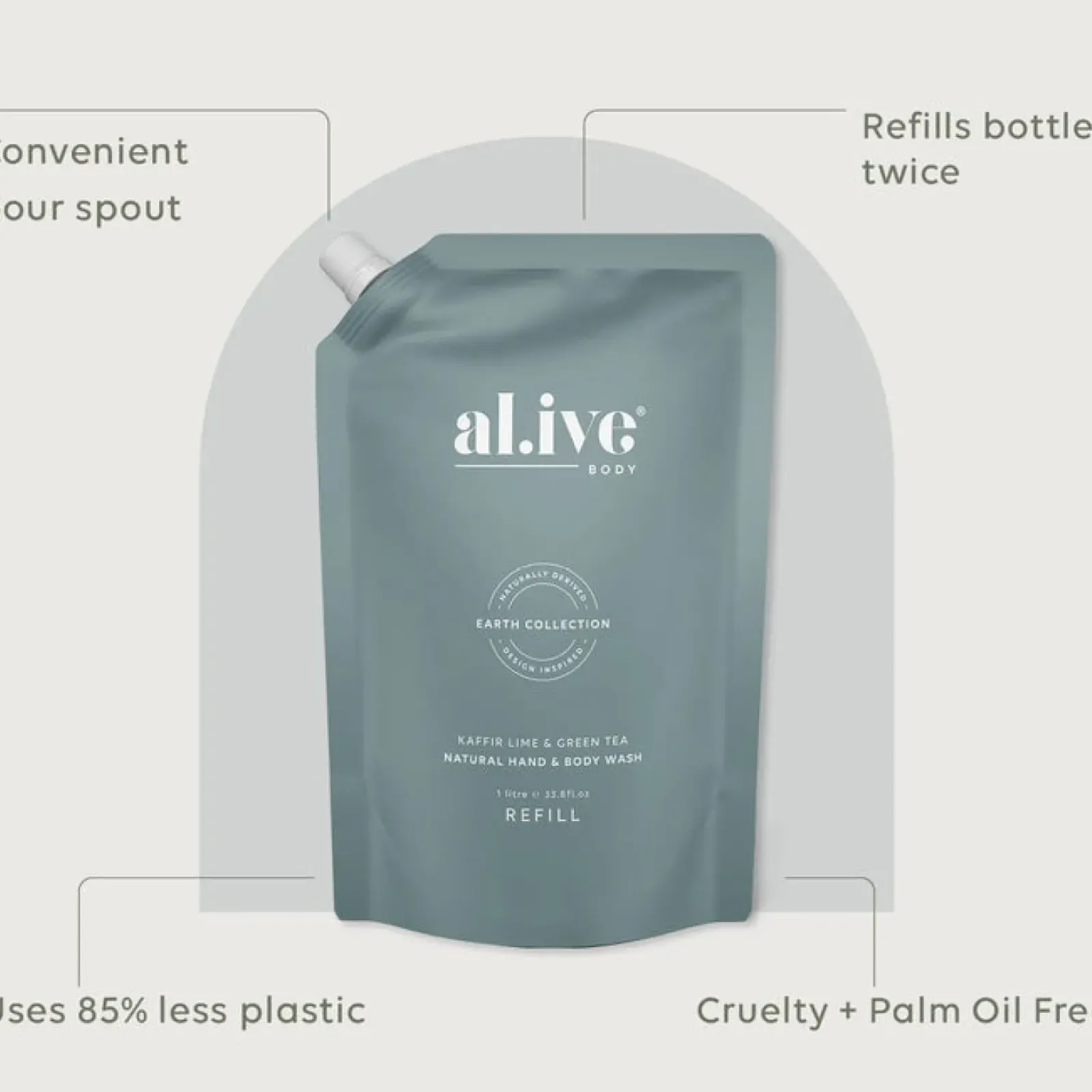 Al.ive Kaffir Lime & Green Tea Wash - Refill Fashion