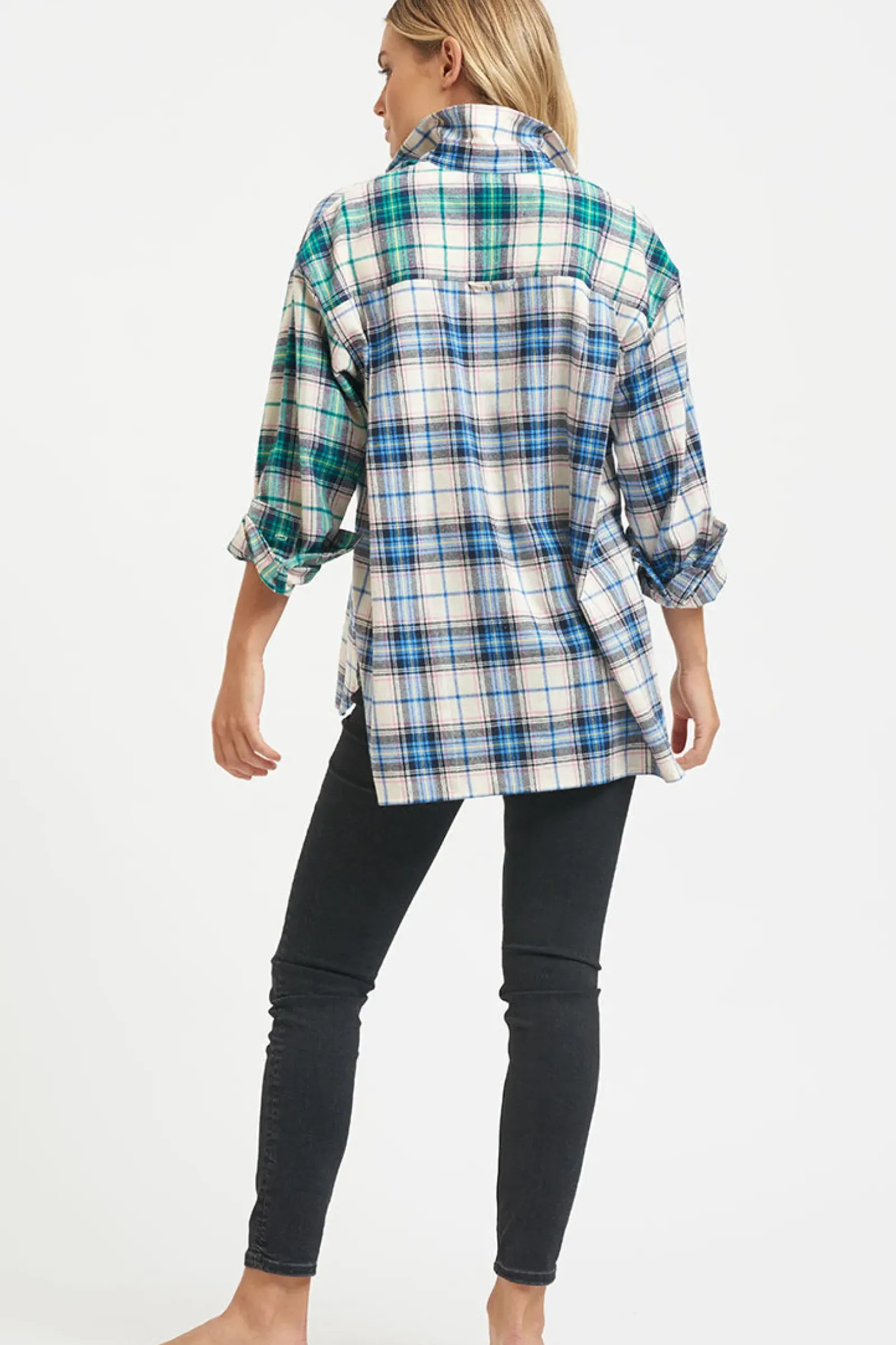 Shirty Clothing Shirty The Classic Flannel Shirt - Blue Green Combo Hot