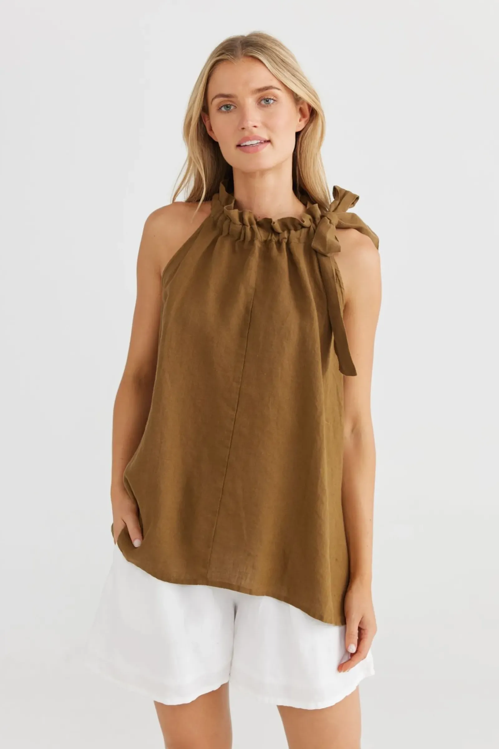 The Shanty Lucia Top - Basil Best