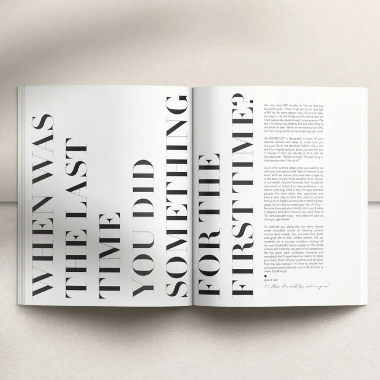 Axel and Ash Axel & Ash - My Bucket List Oat New