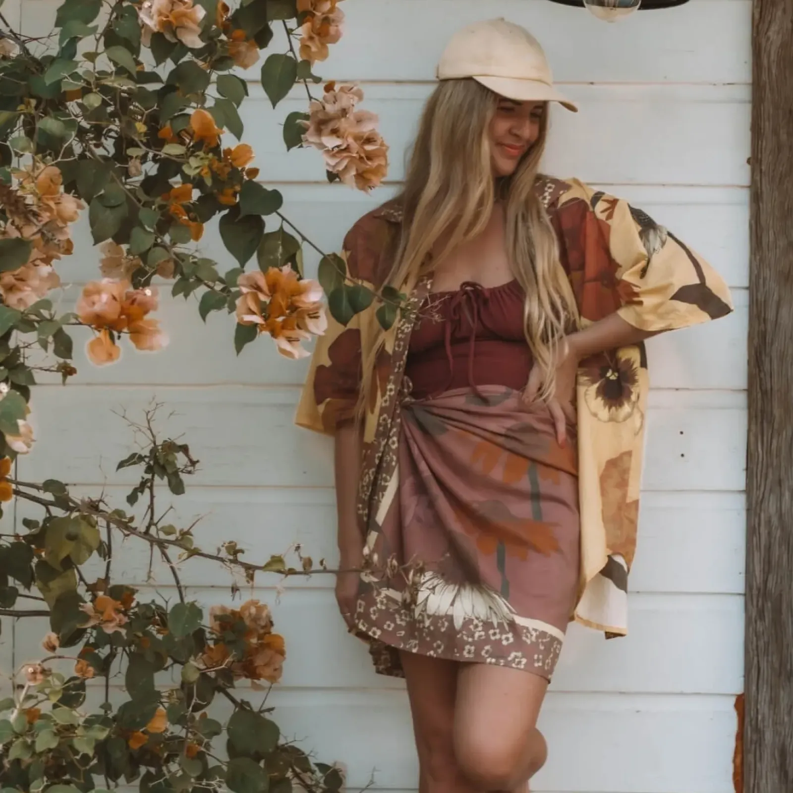 Wandering Folk Glades Over Swim Shirt - Chamomile Sale