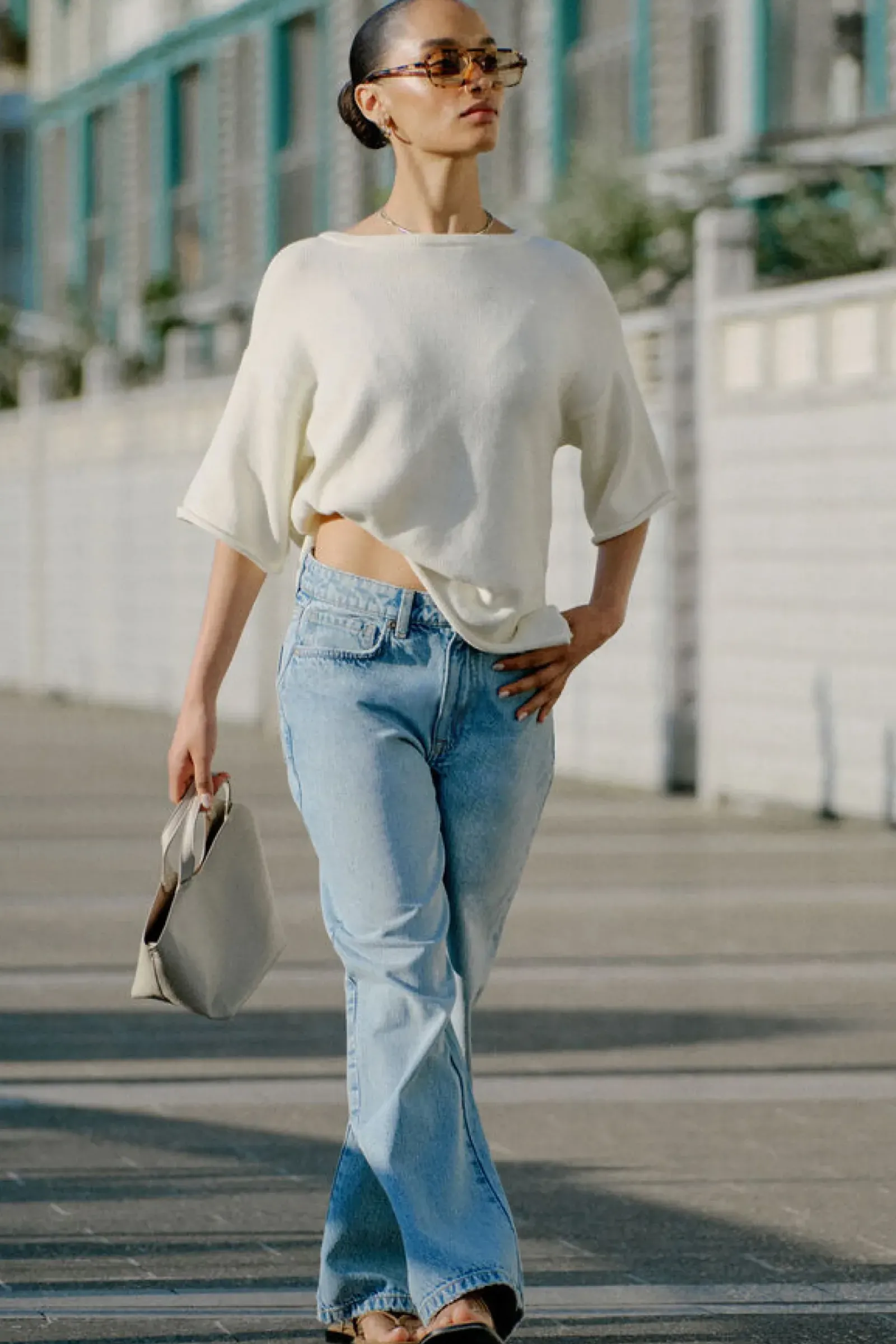 Ceres Life Loose Straight Jean - Vintage Blue Discount