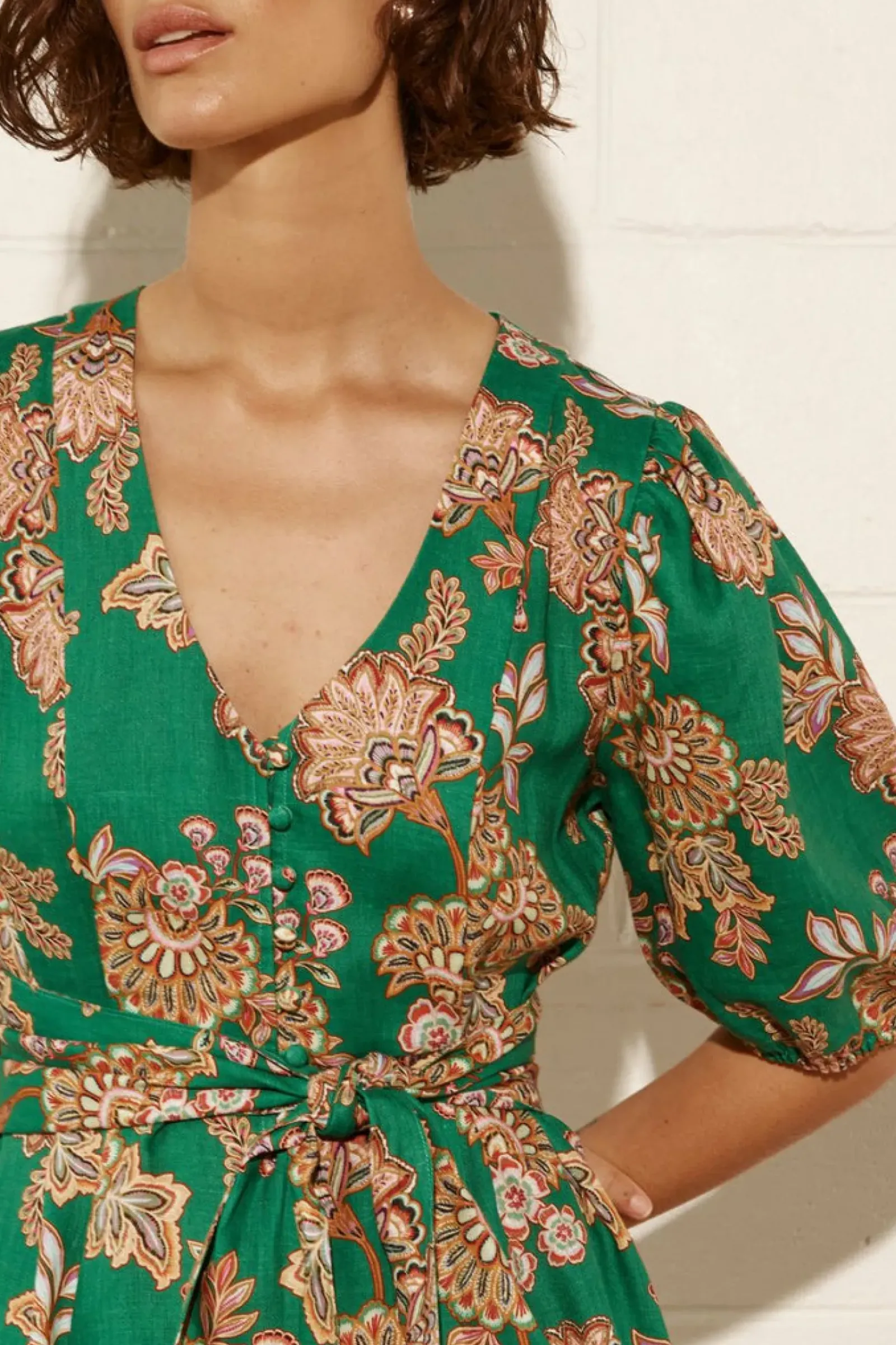 Zoe Kratzmann Ebb Dress - K'gari Palm Green Sale