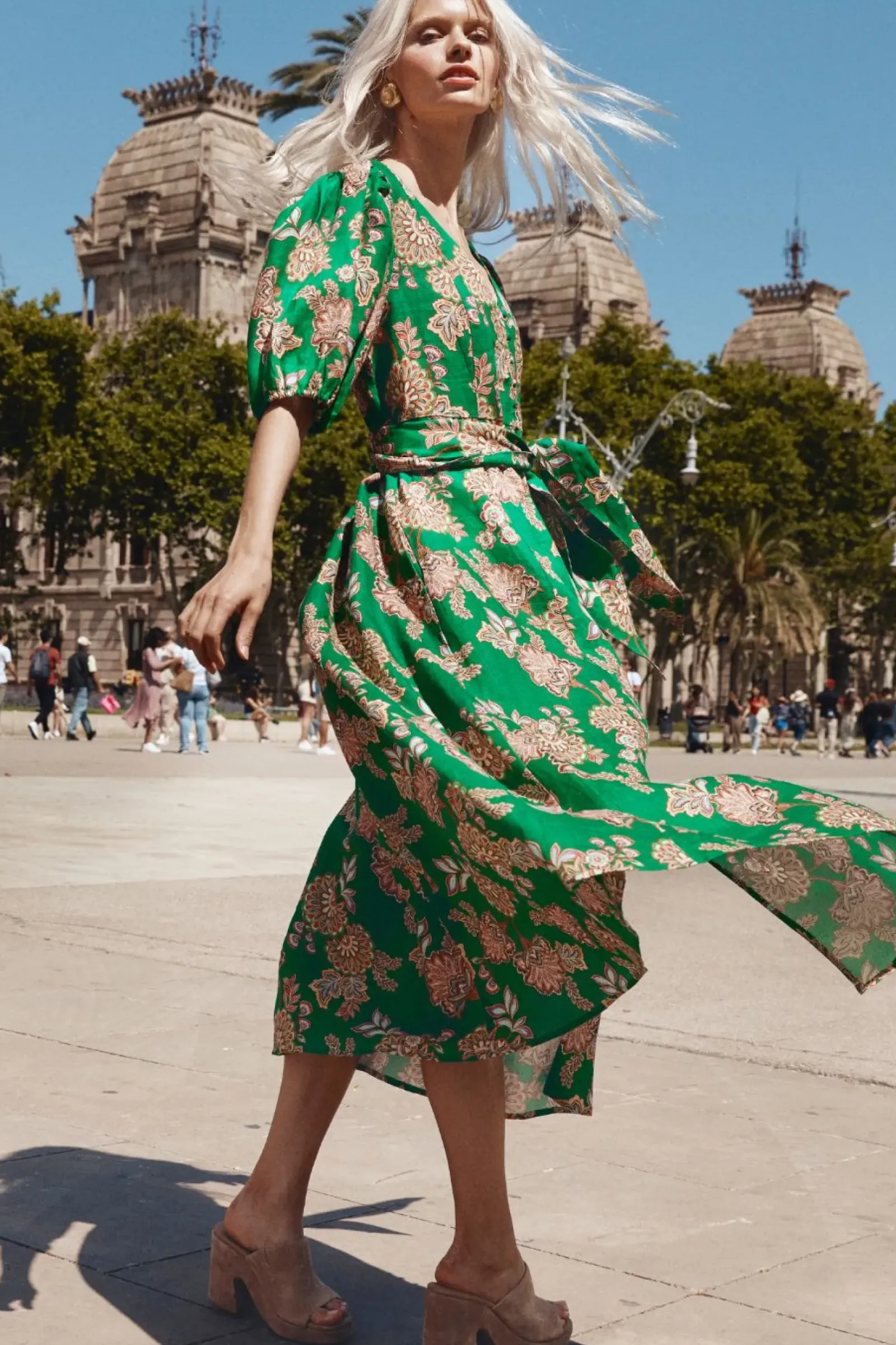 Zoe Kratzmann Ebb Dress - K'gari Palm Green Sale