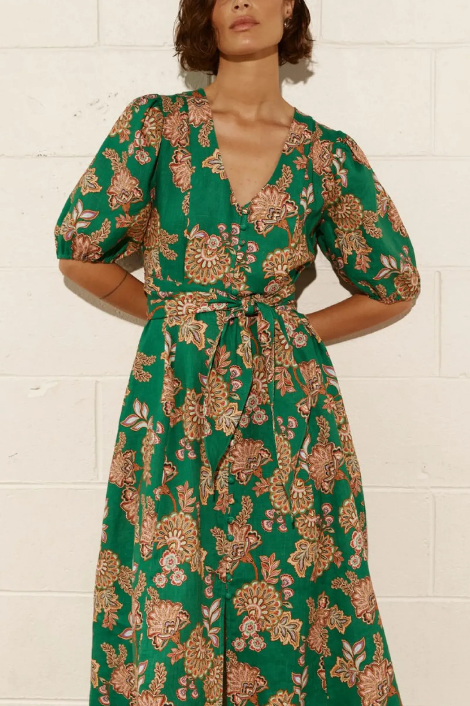 Zoe Kratzmann Ebb Dress - K'gari Palm Green Sale